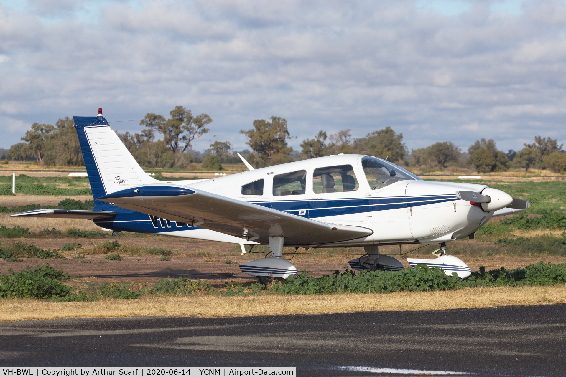 VH-BWL, 1976 Piper PA-28-235 Cherokee Pathfinder C/N 28-7610063, Coonamble Airport NSW June 2020