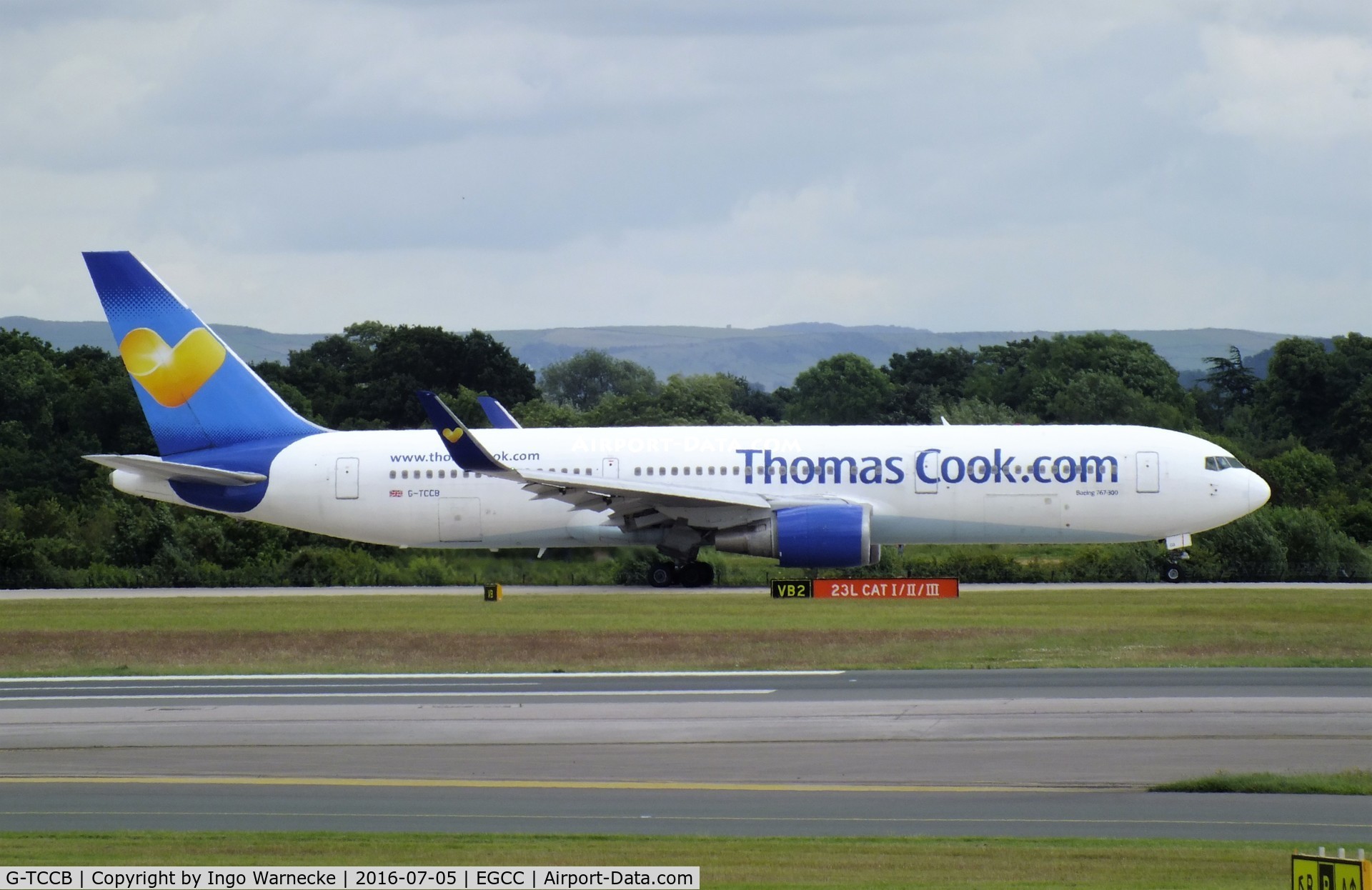 G-TCCB, 1997 Boeing 767-31K C/N 28865, Boeing 767-31K of Thomas Cook at Manchester airport
