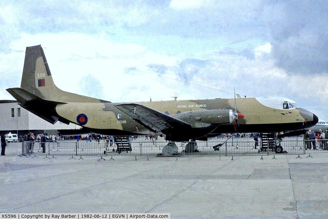 XS596, 1965 Hawker Siddeley HS-780 Andover C1(PR) C/N 1574, XS596   Hawker Siddeley HS.780 Andover [1574] (Royal Air Force) RAF Brize Norton~G 12/06/1982