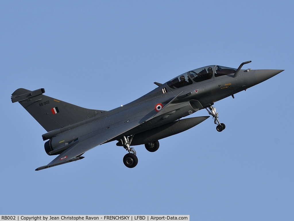RB002, Dassault Rafale DH C/N 002, INDIAN AIR FORCE callsign 