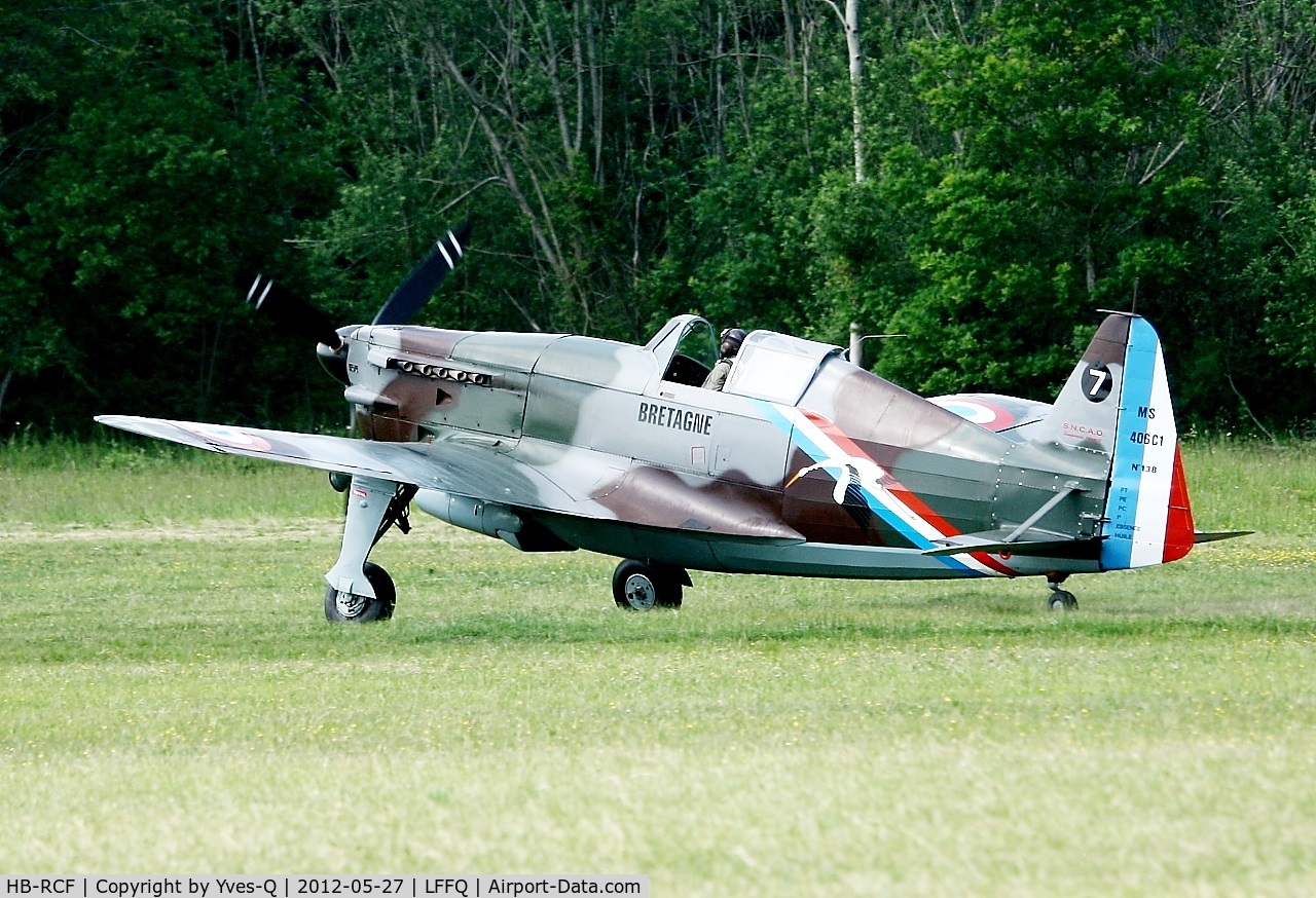 HB-RCF, 1942 Morane-Saulnier D-3801 (MS-412) C/N 194, Morane Saulnier MS-412 (EKW D-3801), Taxiing, La Ferté-Alais ( LFFQ) 2012