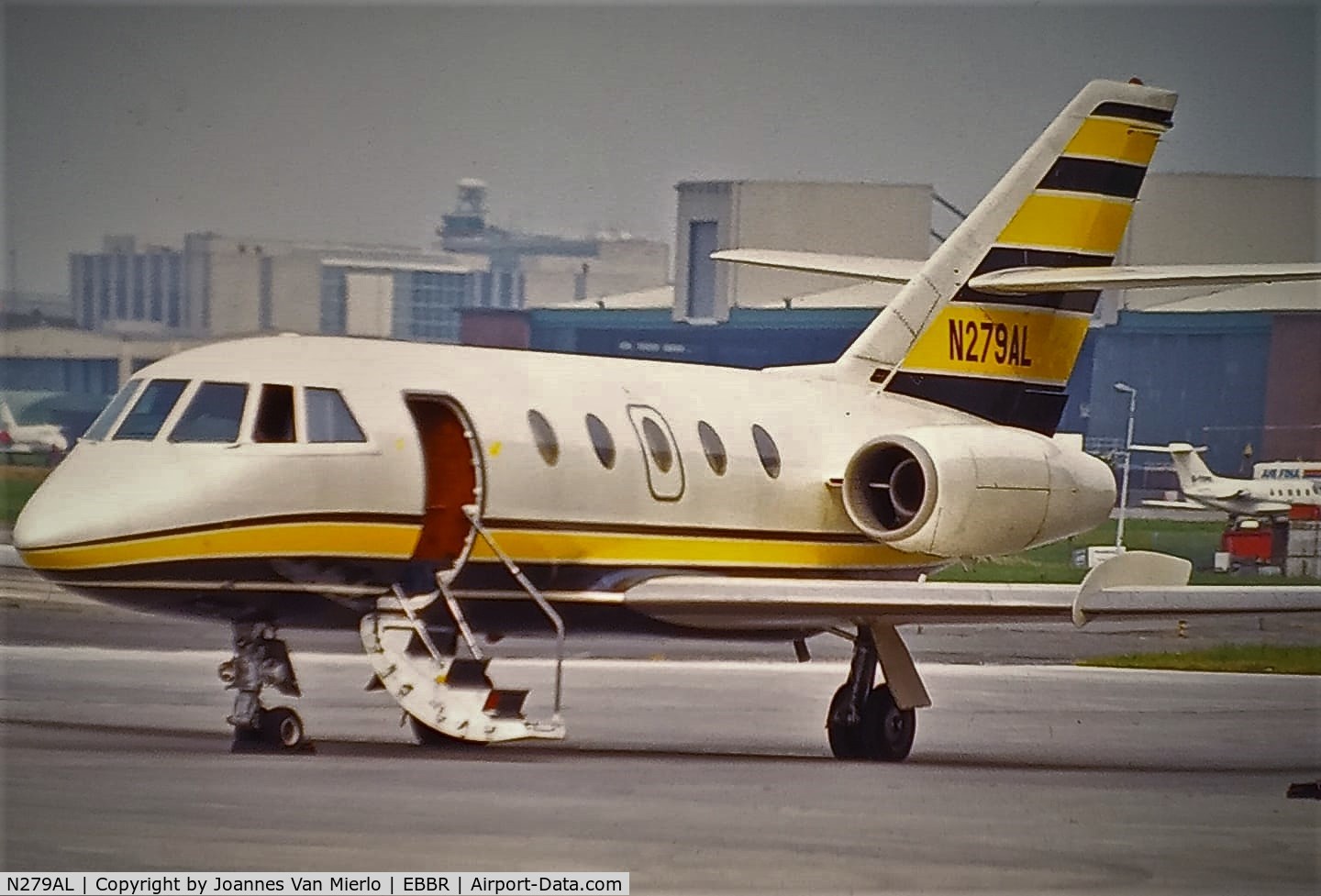 N279AL, 1973 Dassault Falcon (Mystere) 20E C/N 279, Scan from slide