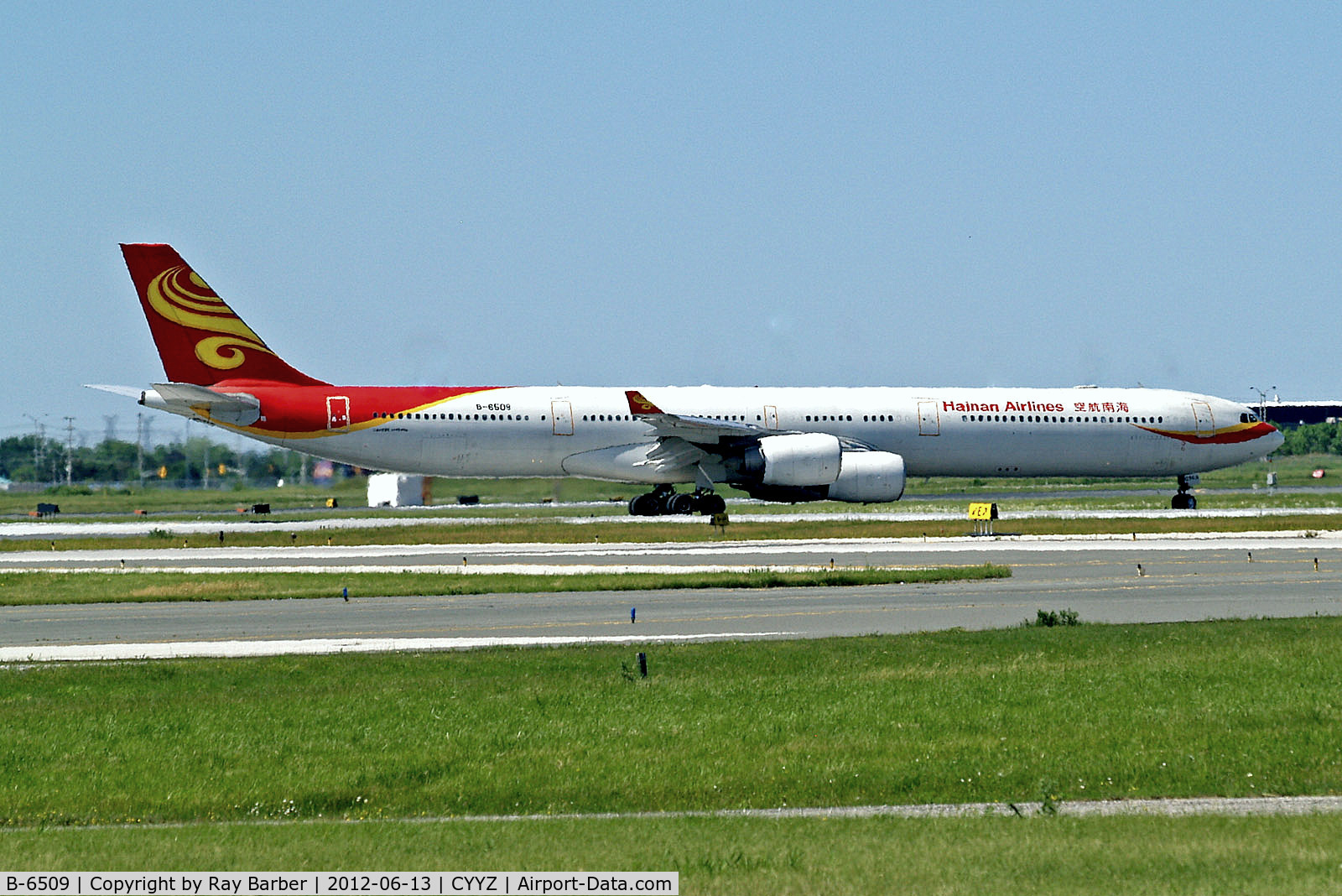 B-6509, 2002 Airbus A340-642 C/N 453, B-6509   Airbus A340-642 [453] (Hainan Airlines) Toronto-Pearson Int'l~C 13/06/2012