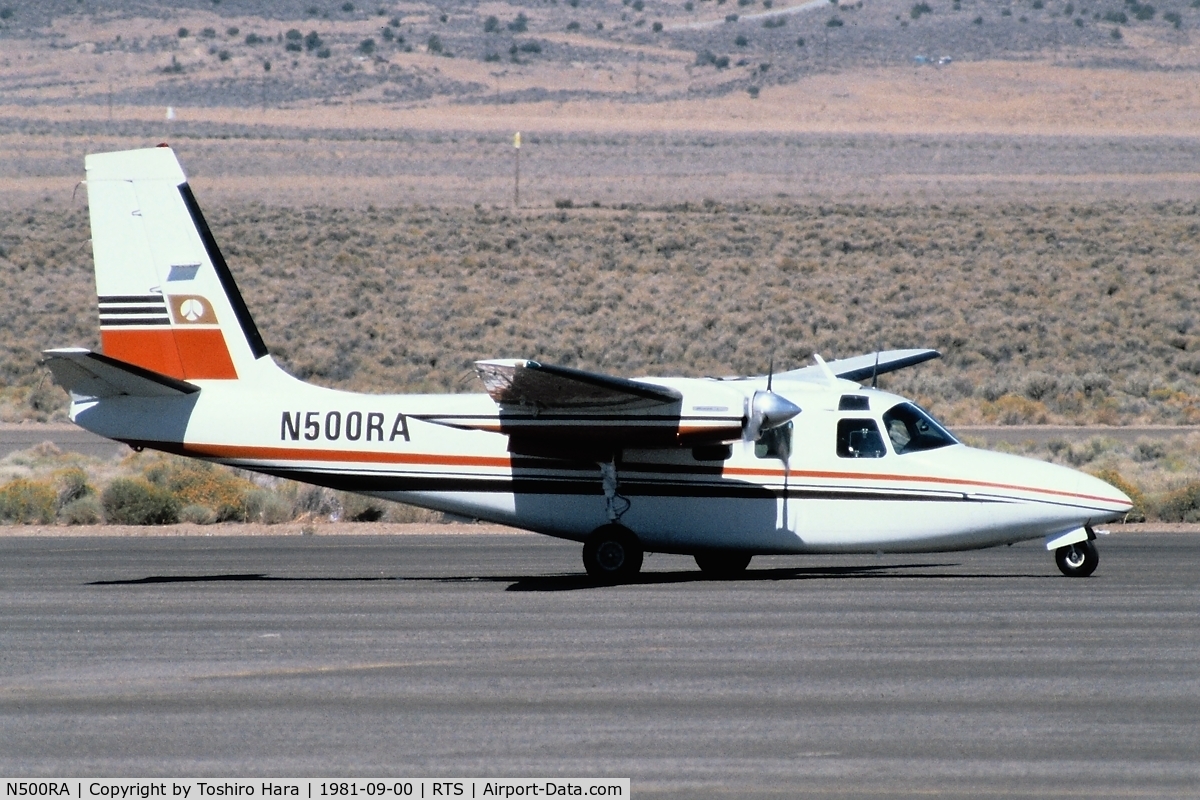 N500RA, 1972 Rockwell 500S Shrike Commander C/N 3127, Bob Hoover's Shrike at Reno Air Race 1981
