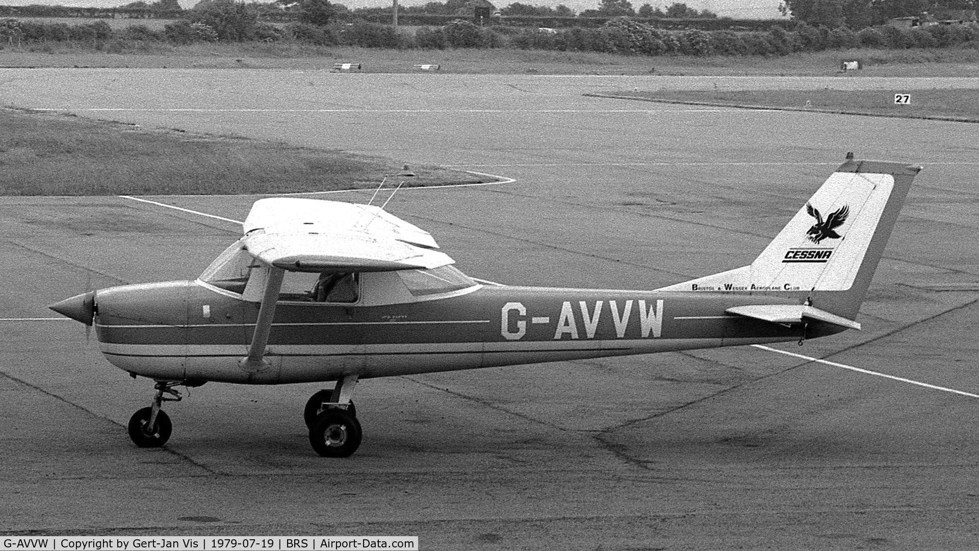 G-AVVW, 1967 Reims F150H C/N 0258, Taken at Bristol in 1979