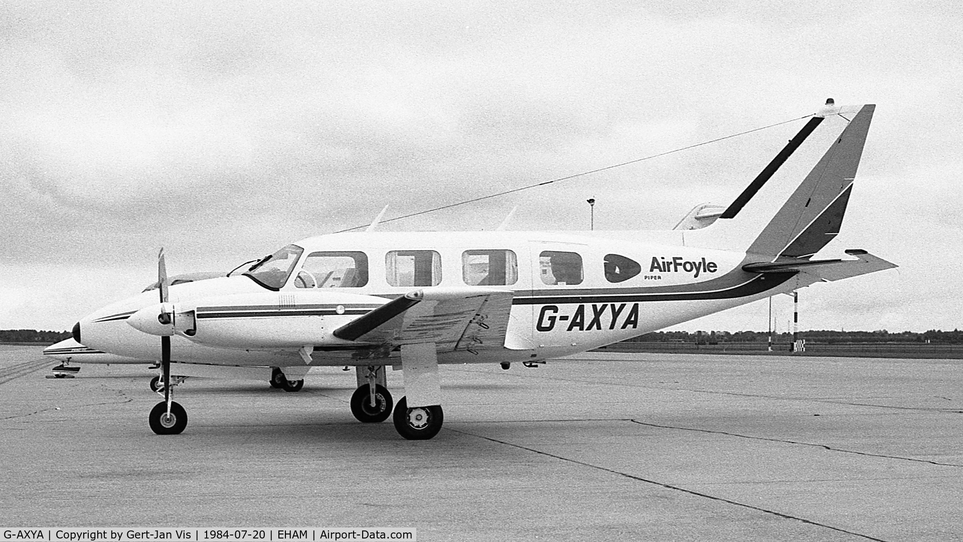 G-AXYA, 1970 Piper PA-31-310 Navajo C/N 31-632, Air Foyle, at AMS