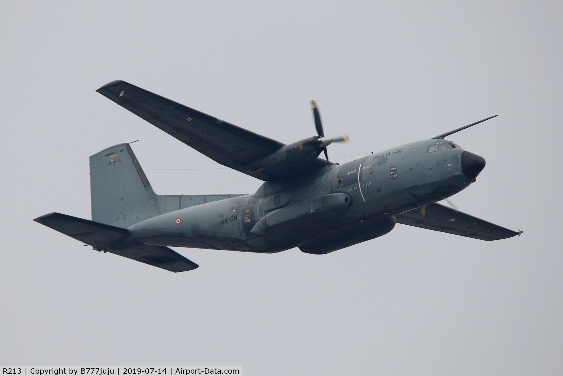 R213, Transall C-160R C/N 216, during French Parade over Paris