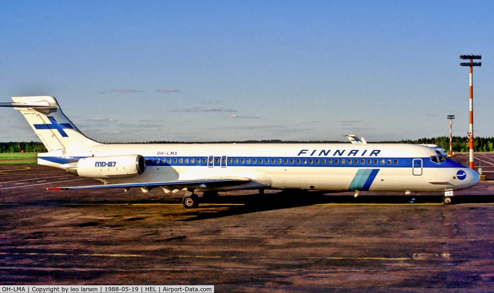OH-LMA, 1987 McDonnell Douglas MD-87 (DC-9-87) C/N 49403, Helsinki 19.5.1988