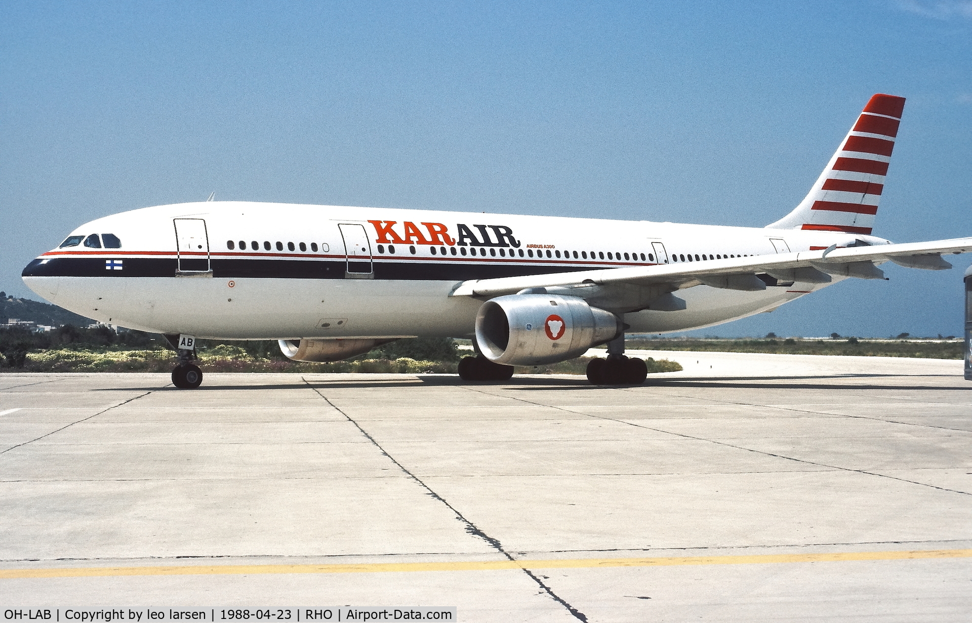 OH-LAB, 1984 Airbus A300B4-203 C/N 302, Rhodos 23.4.1988
