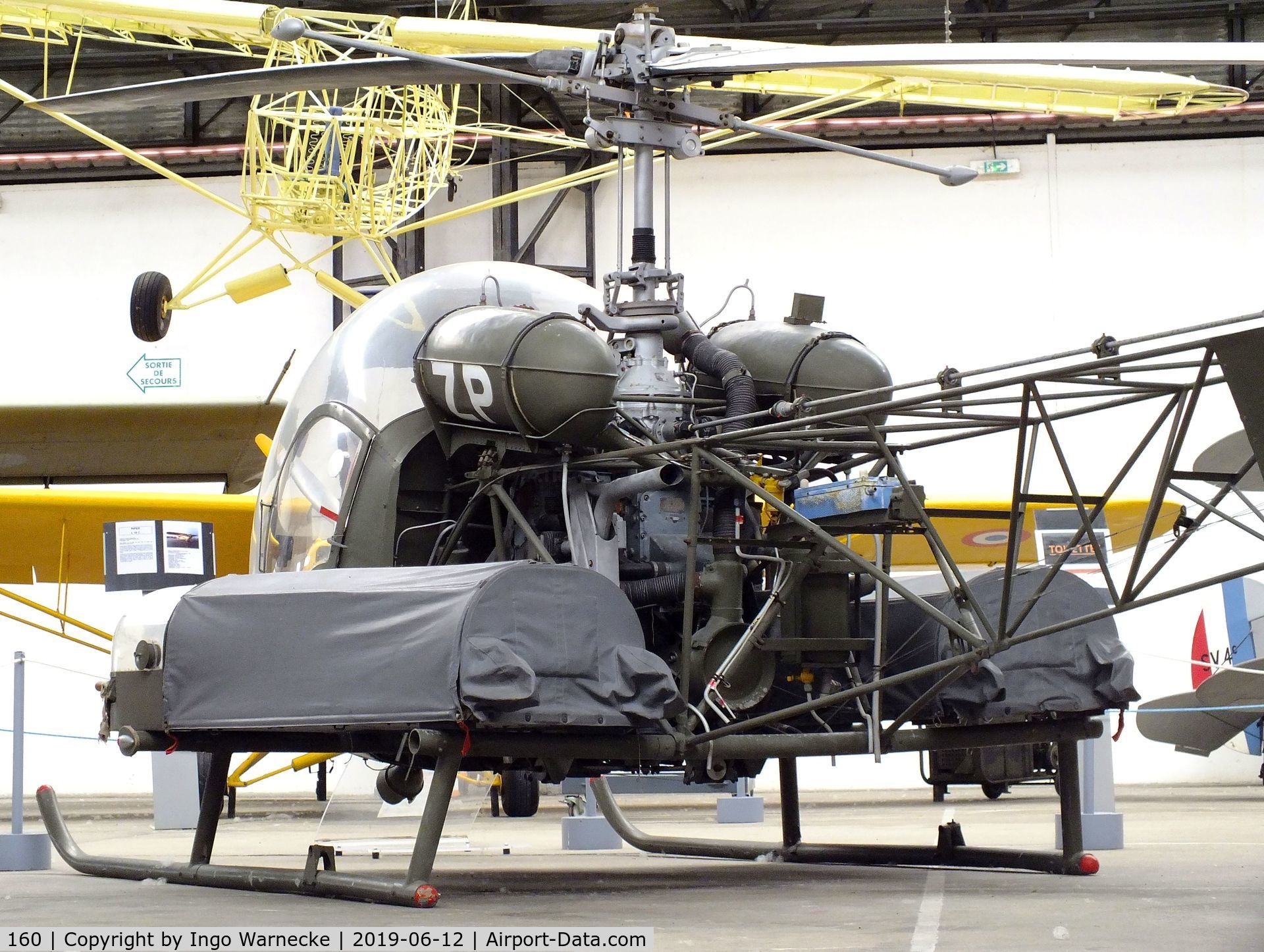160, Agusta AB-47G-2 C/N 160, Agusta AB-47G-2 (Bell 47) at the Musee de l'ALAT et de l'Helicoptere, Dax