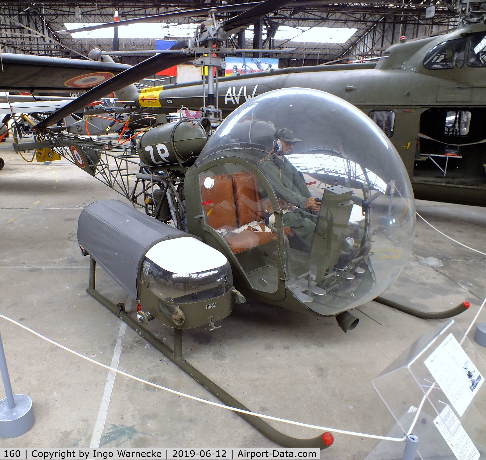 160, Agusta AB-47G-2 C/N 160, Agusta AB-47G-2 (Bell 47) at the Musee de l'ALAT et de l'Helicoptere, Dax