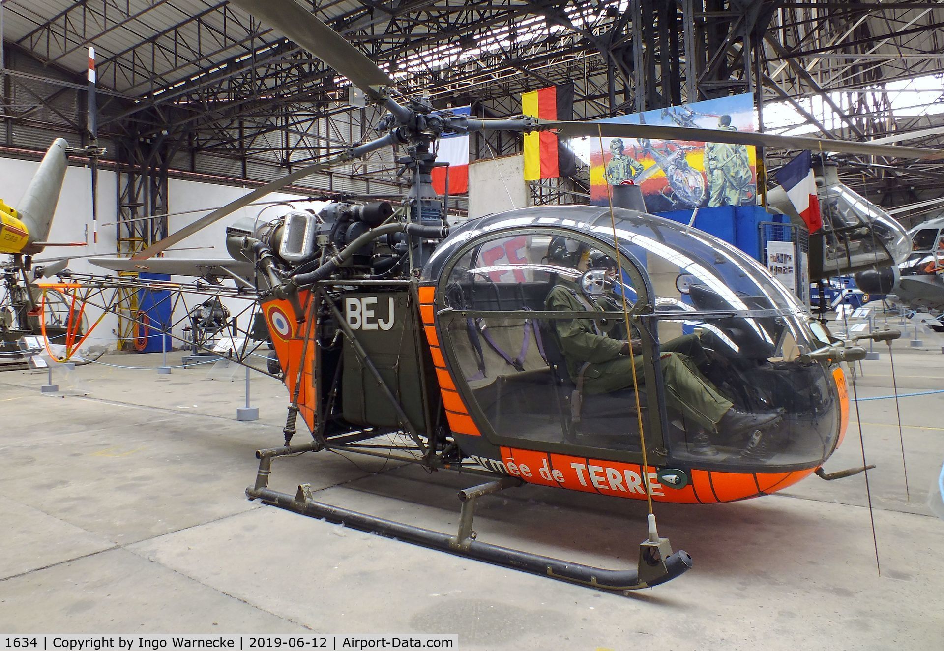 1634, Sud SE-3130 Alouette II C/N 1634, Sud Aviation SE.3130 Alouette II at the Musee de l'ALAT et de l'Helicoptere, Dax