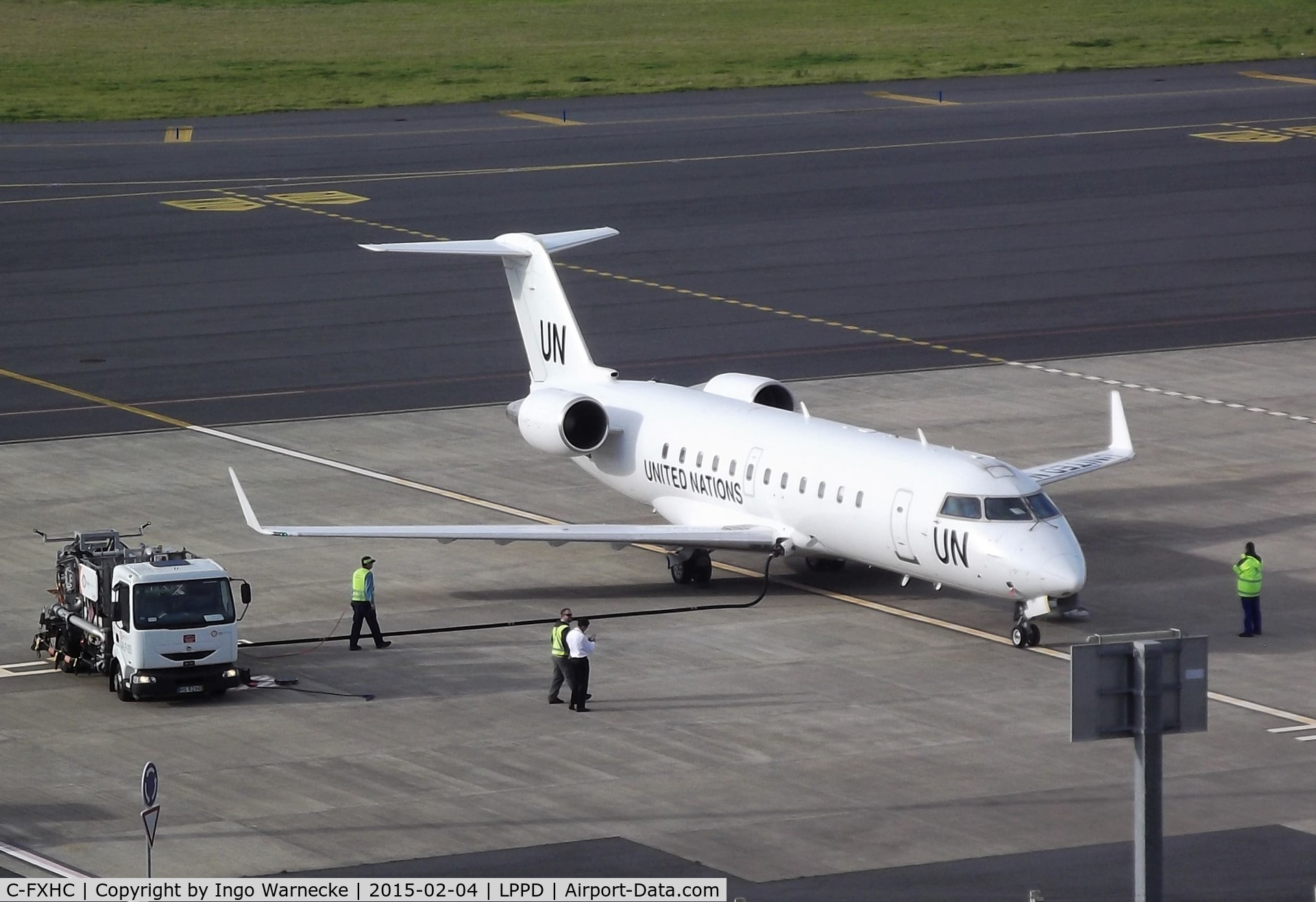 C-FXHC, 1999 Canadair CRJ-200ER (CL-600-2B19) C/N 7329, Canadair Challenger 850 CRJ-200ER (CL-600-2B19) of the United Nations at Ponta Delgada Airport, Sao Miguel / Azores