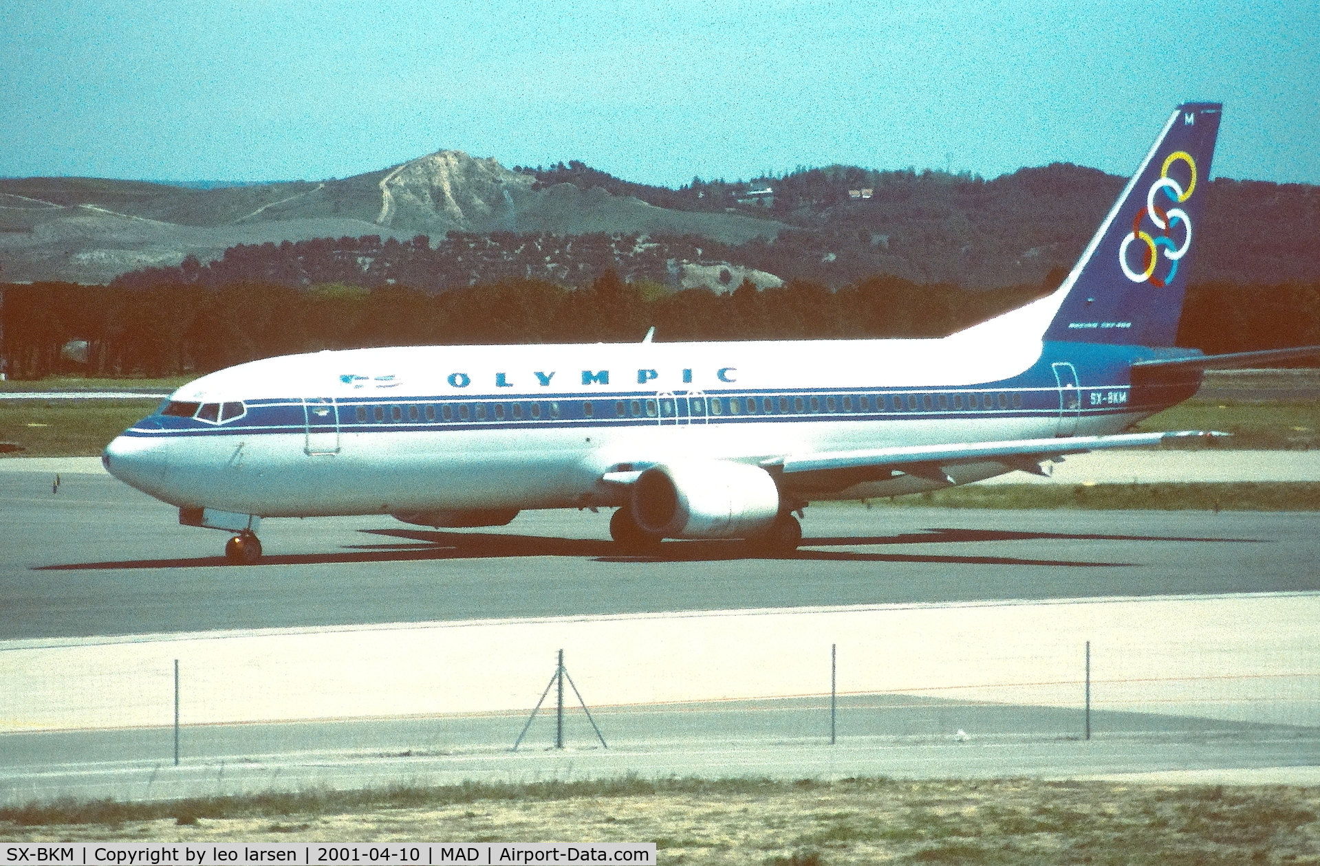 SX-BKM, 1991 Boeing 737-4Q8 C/N 24709/2115, Madrid 10.4.2001