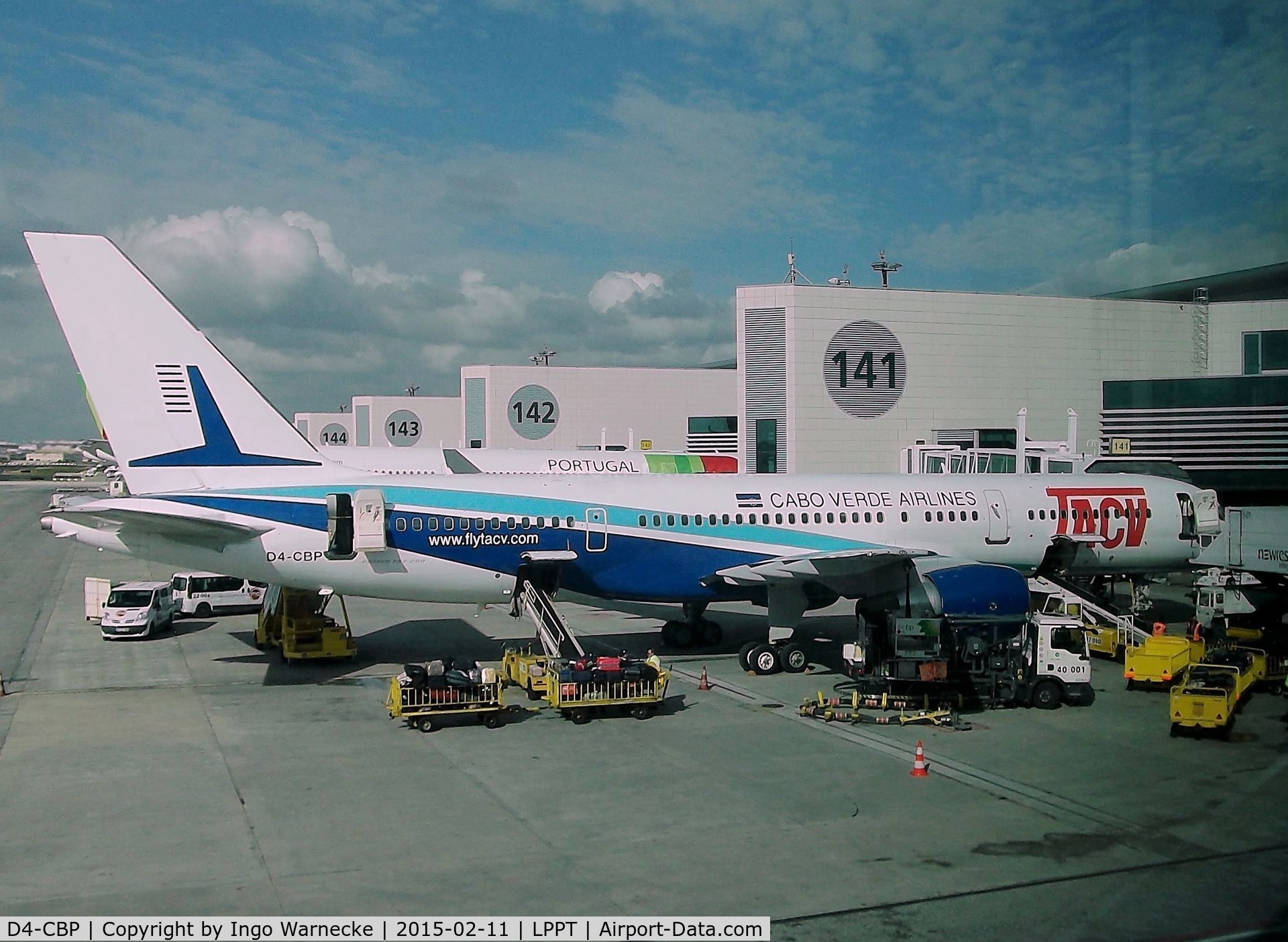 D4-CBP, 2001 Boeing 757-2Q8 C/N 30045, Boeing 757-2Q8 of TACV Cabo Verde Airlines at Lisbon airport