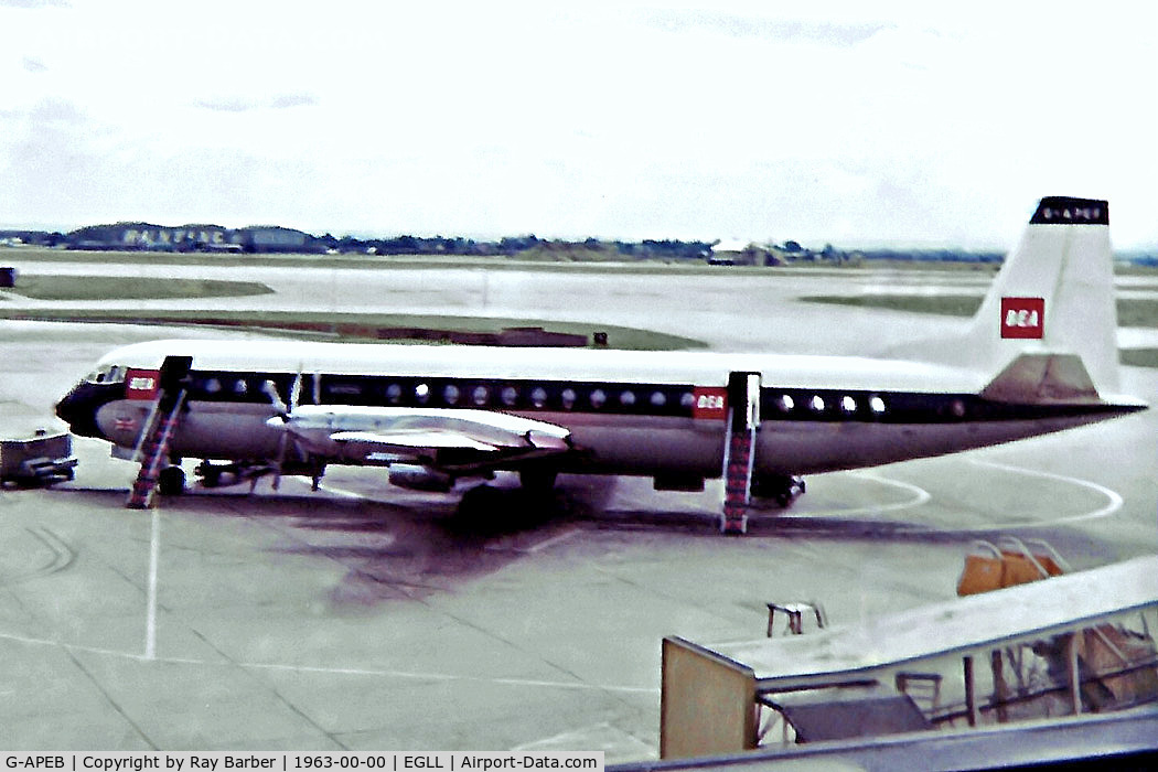 G-APEB, 1961 Vickers Vanguard 951 C/N 705, G-APEB   Vickers 951 Vanguard [705] (British European Airways) Heathrow~G @ 1963