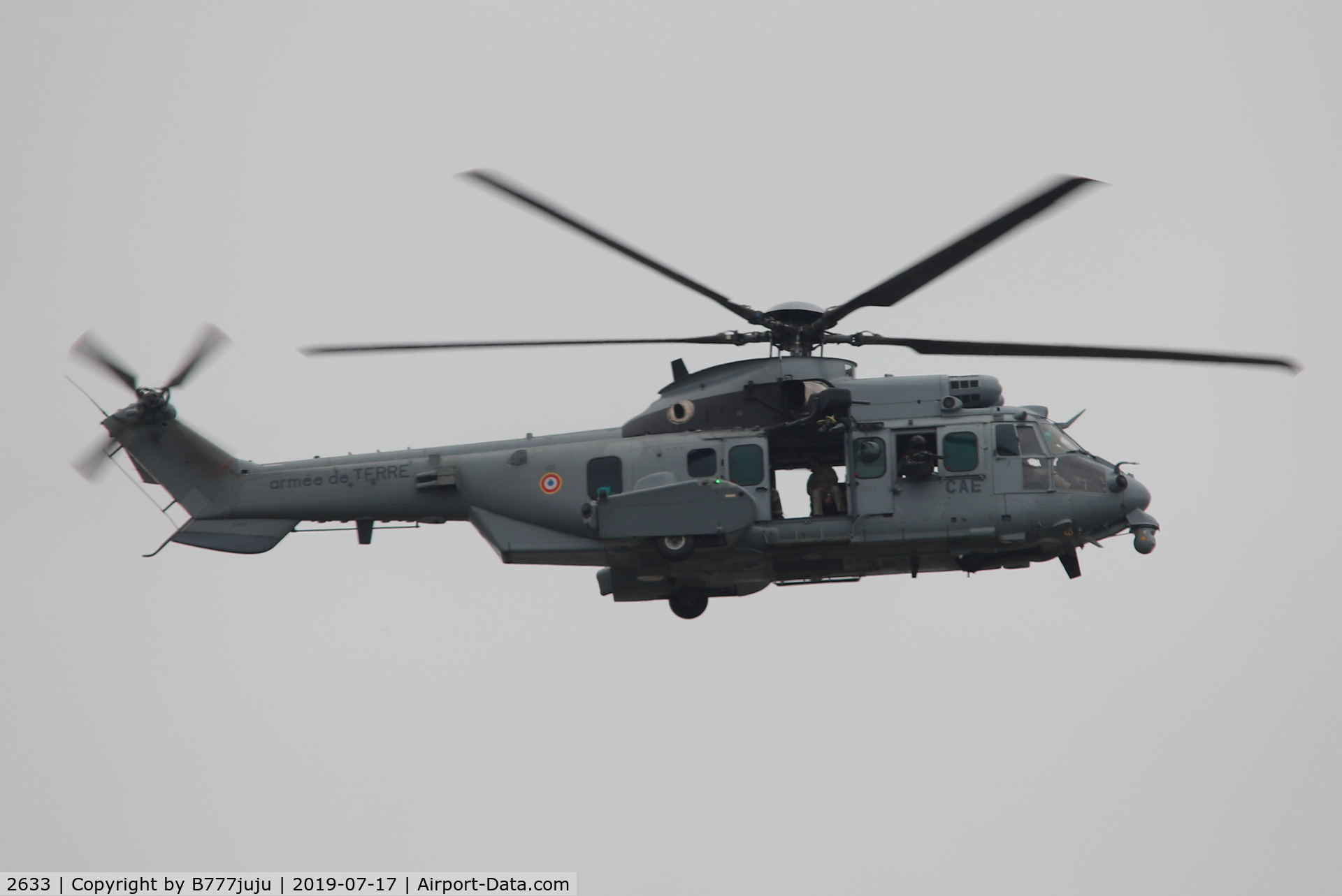 2633, Eurocopter EC-725AP Cougar C/N 2633, during French Parade over Paris