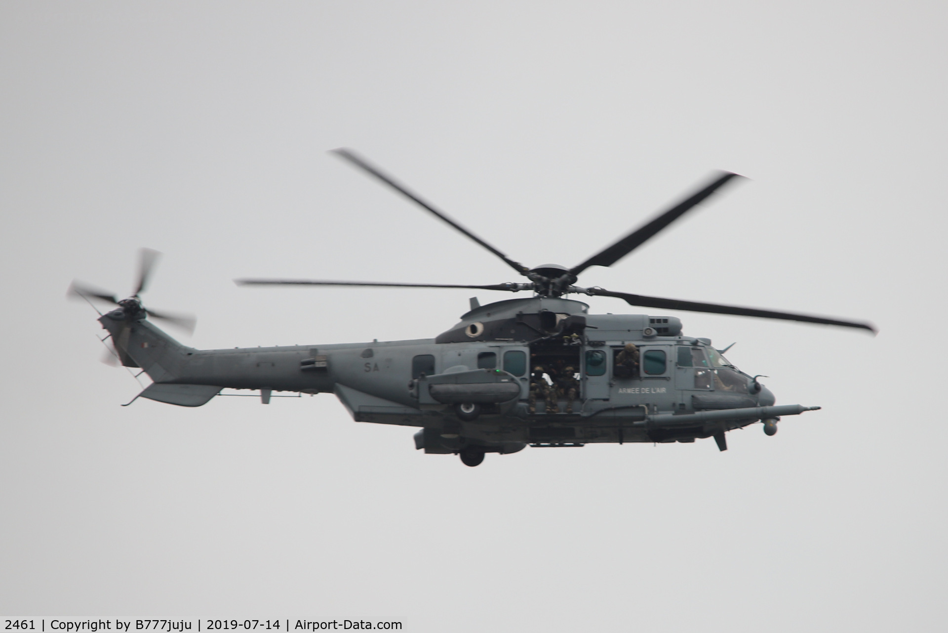 2461, Eurocopter EC-725R2 Caracal C/N 2461, during French Parade over Paris