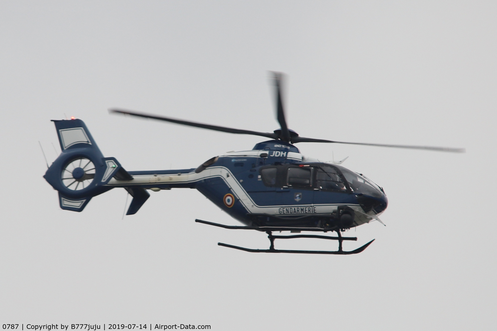 0787, 2010 Eurocopter EC-135T-2+ C/N 0787, during French Parade over Paris