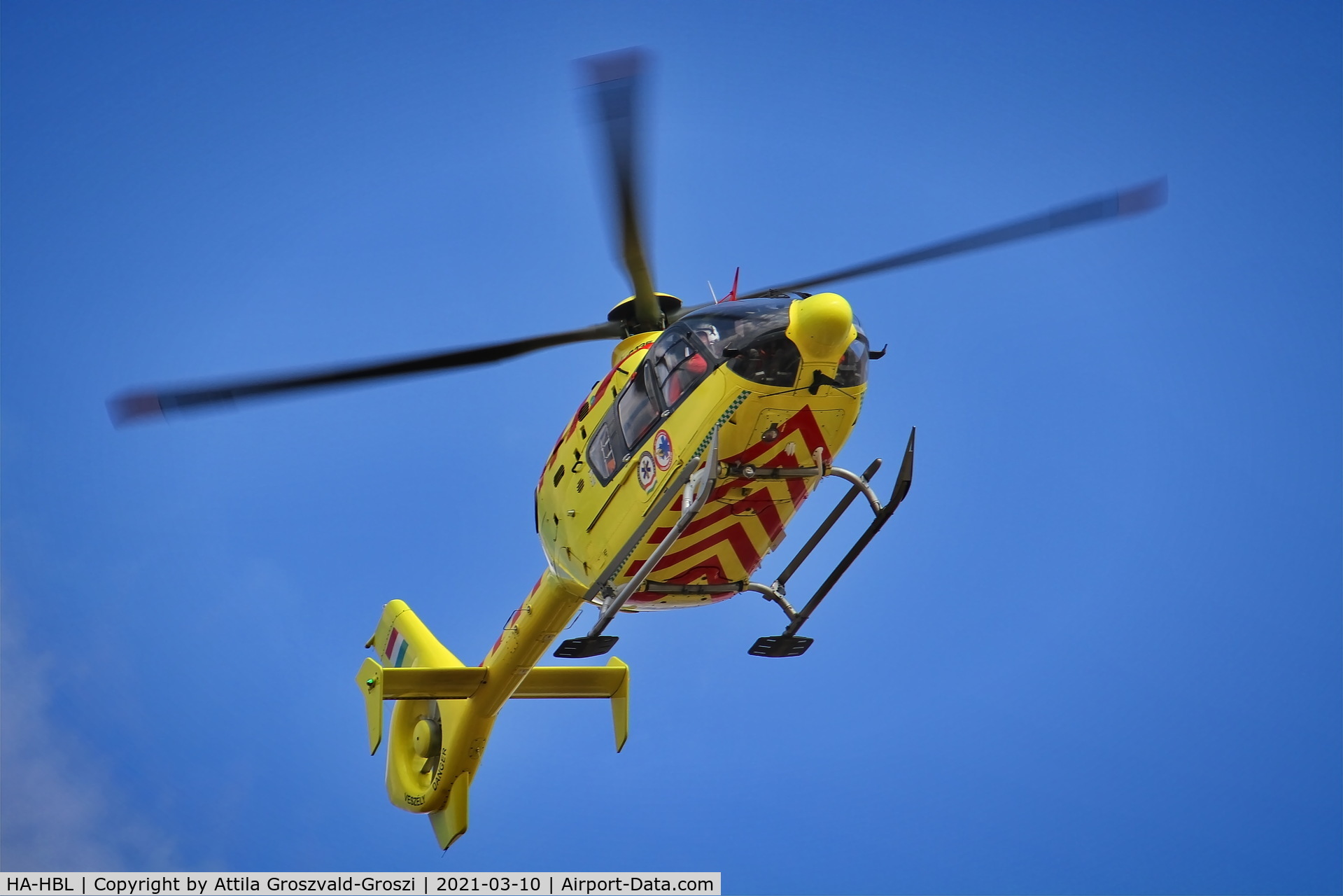 HA-HBL, Eurocopter EC-135P-2+ C/N 0399, Szentkirályszabadja arrived in the village with a patient, but only found a suitable landing place in the cemetery