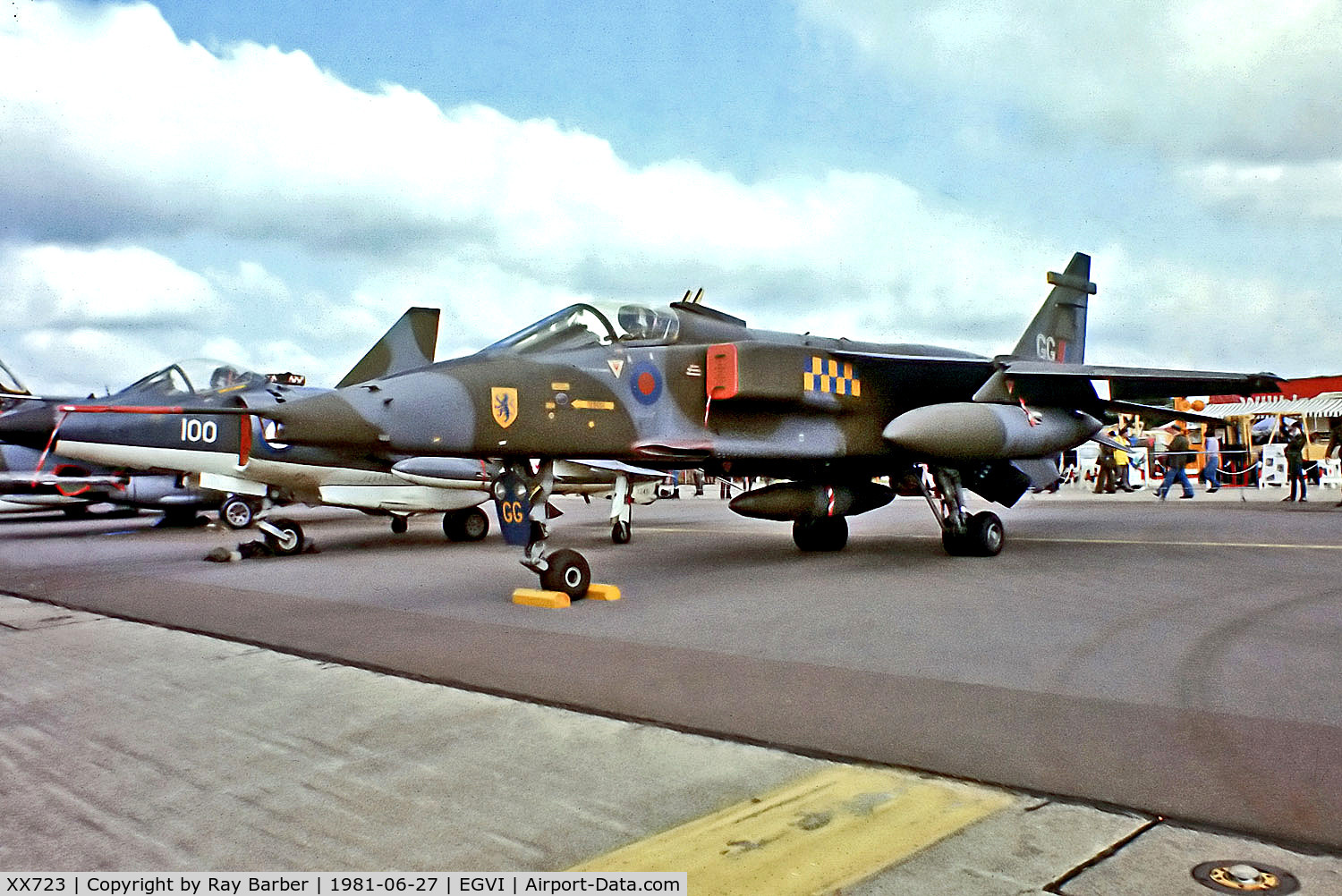 XX723, 1974 Sepecat Jaguar GR.1 C/N S.20, XX723   SEPECAT Jaguar GR.1A [S-20] (Royal Air Force) RAF Greenham Common~G 27/06/1981