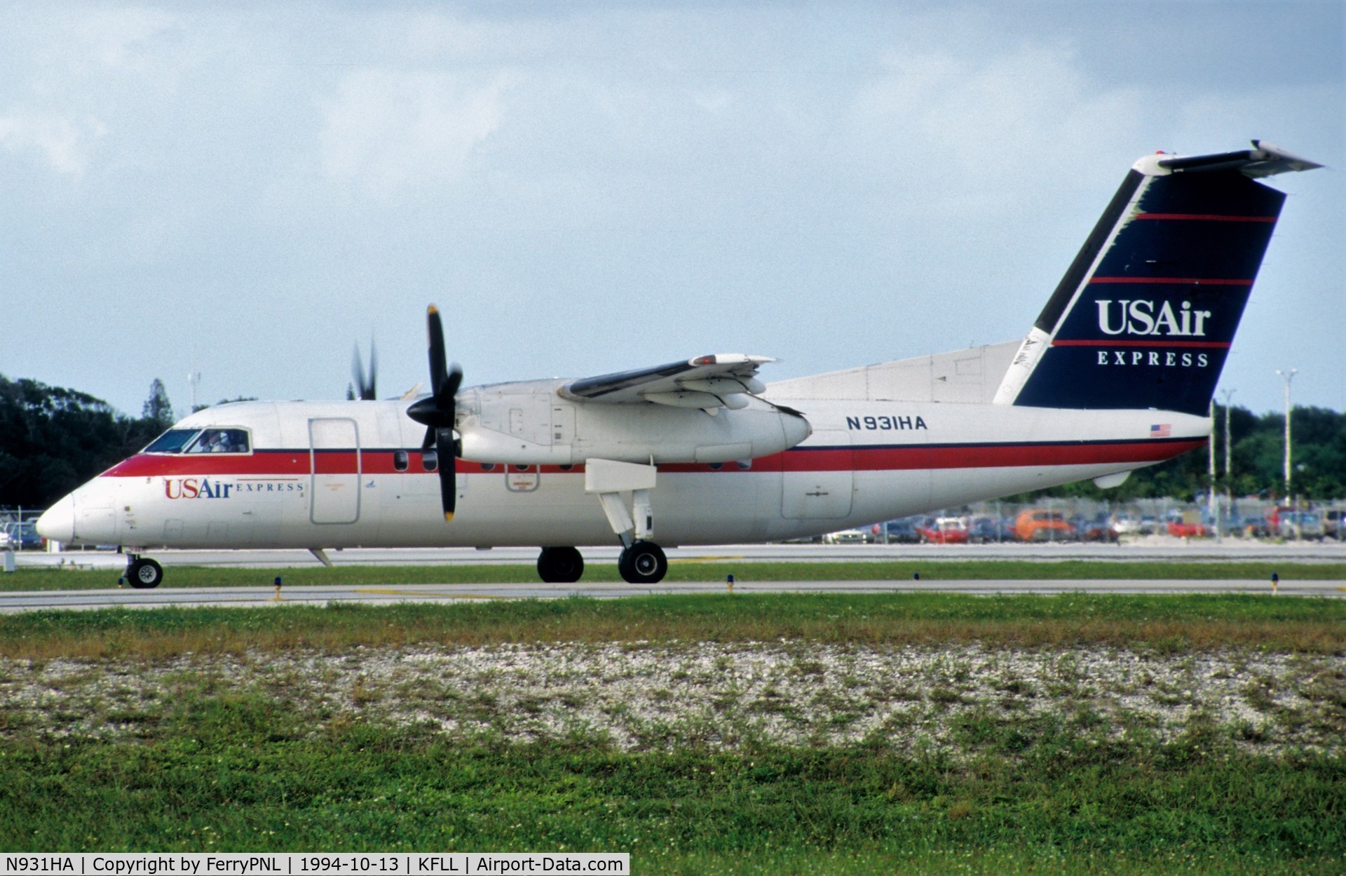 N931HA, 1989 De Havilland Canada DHC-8-102 Dash 8 C/N 132, USAir Express DHC8