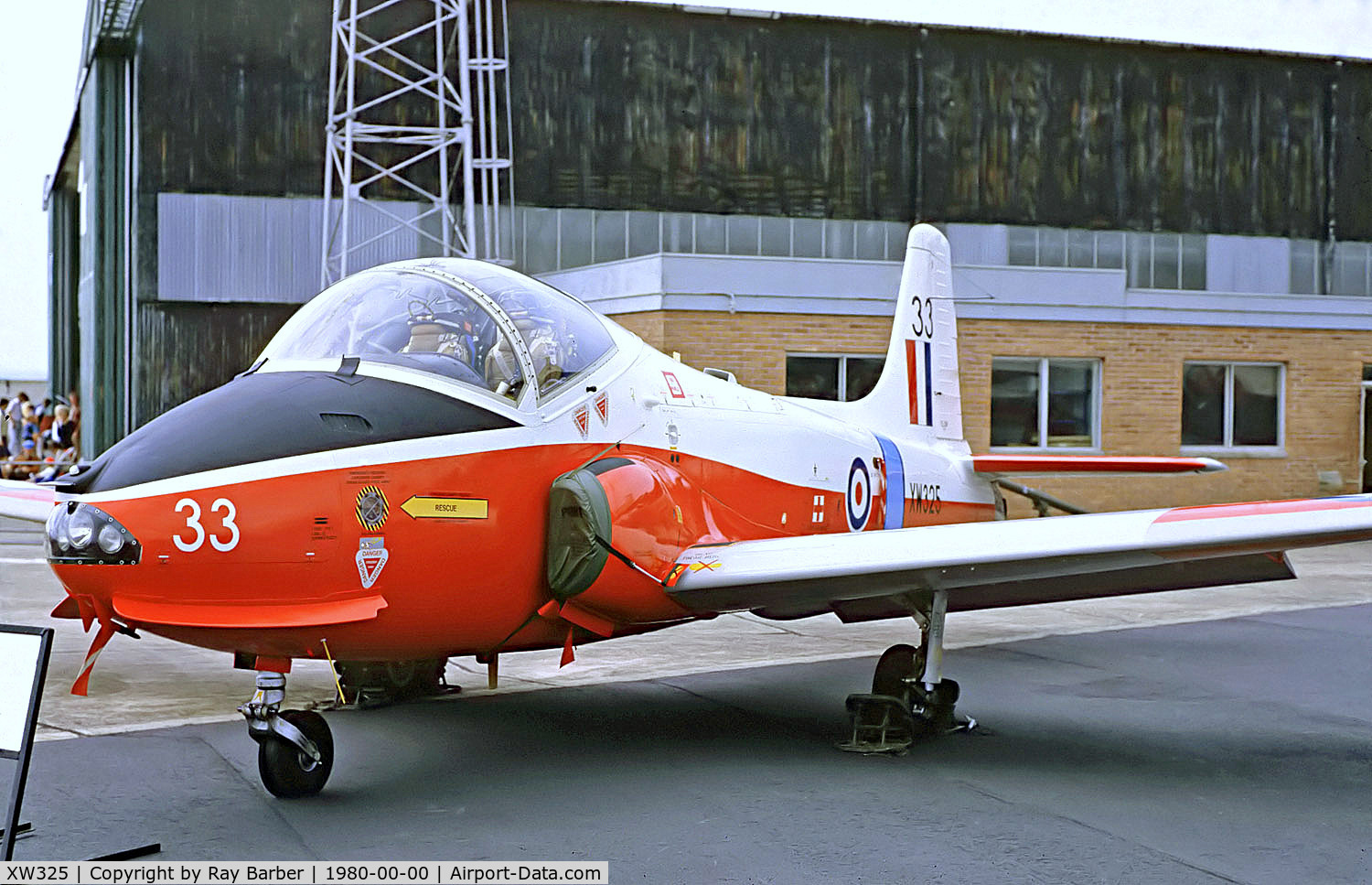 XW325, 1970 BAC 84 Jet Provost T.5A C/N EEP/JP/989, XW325   BAC Jet Provost T.5A [EEP/JP/989] (Royal Air Force) (Place & Date unknown) @ 1980's