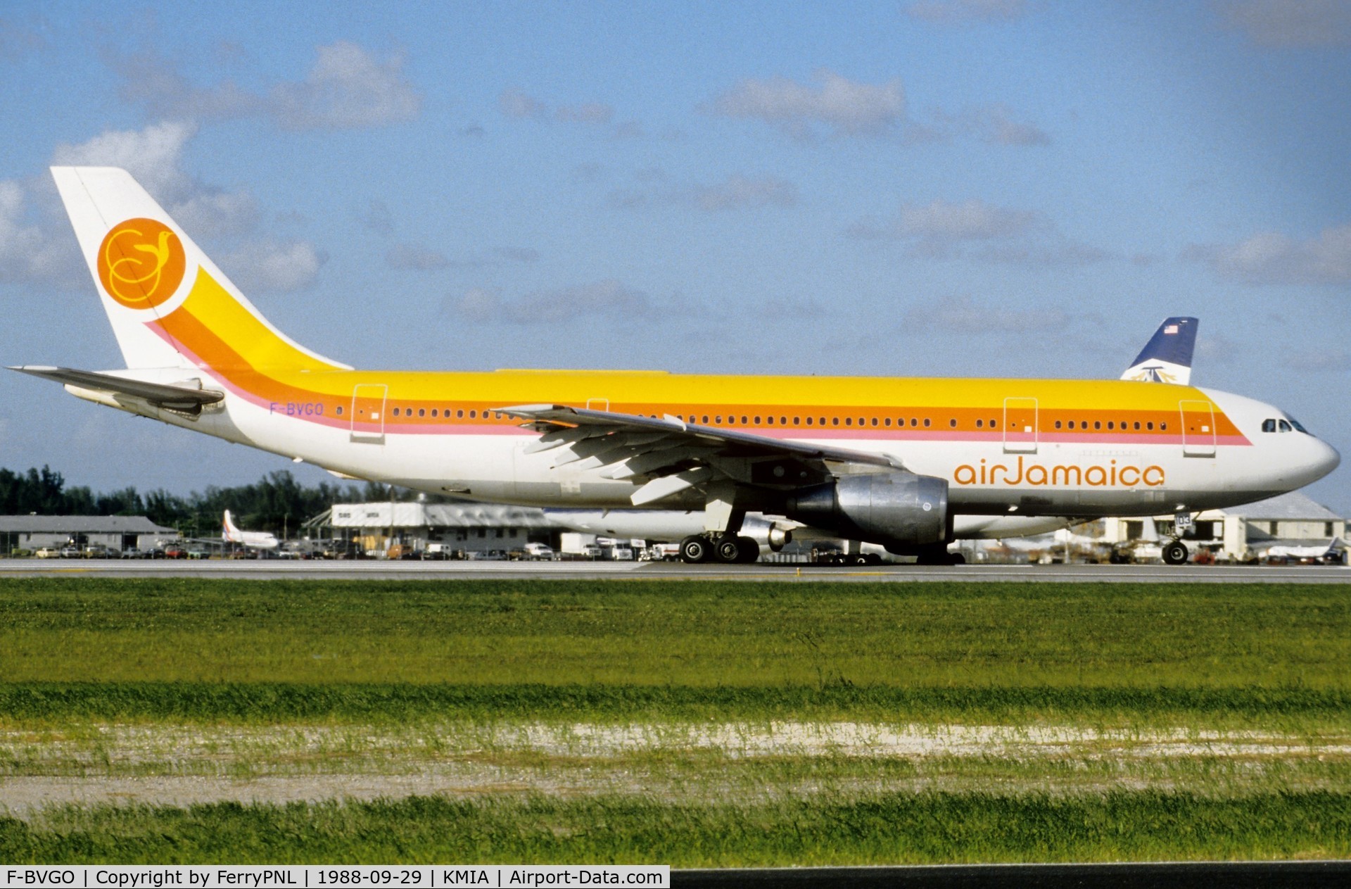 F-BVGO, 1981 Airbus A300B4-203 C/N 129, Air Jamaica A300 lined-up for departure