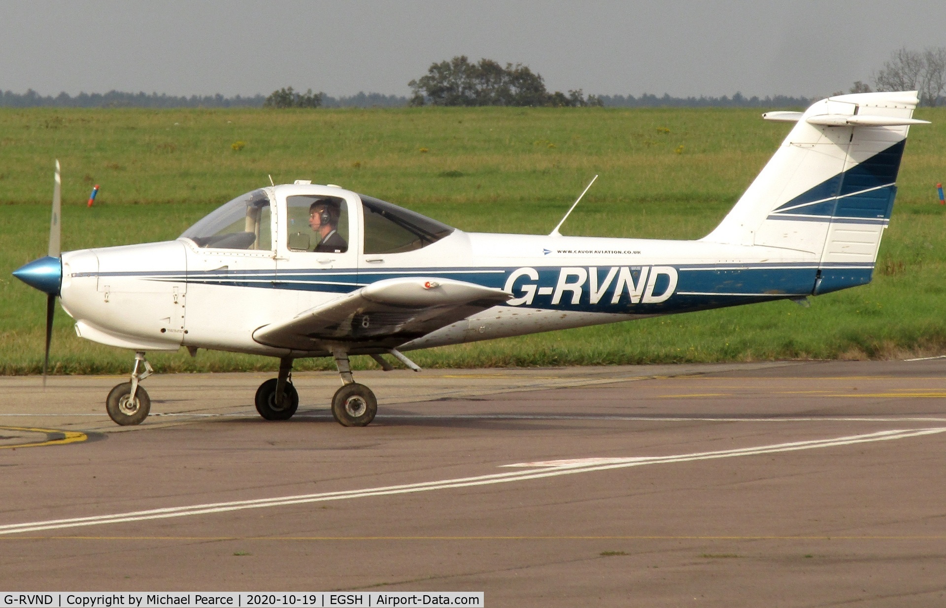 G-RVND, 1979 Piper PA-38-112 Tomahawk Tomahawk C/N 38-79A0545, Arriving at SaxonAir from Bagby (EGNG).
