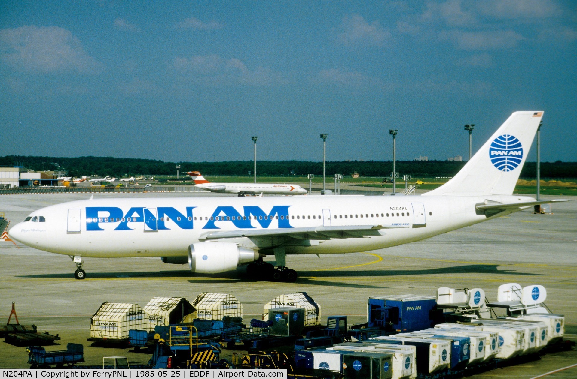 N204PA, 1984 Airbus A300B4-203 C/N 198, PanAm A300 enters FRA terminal area