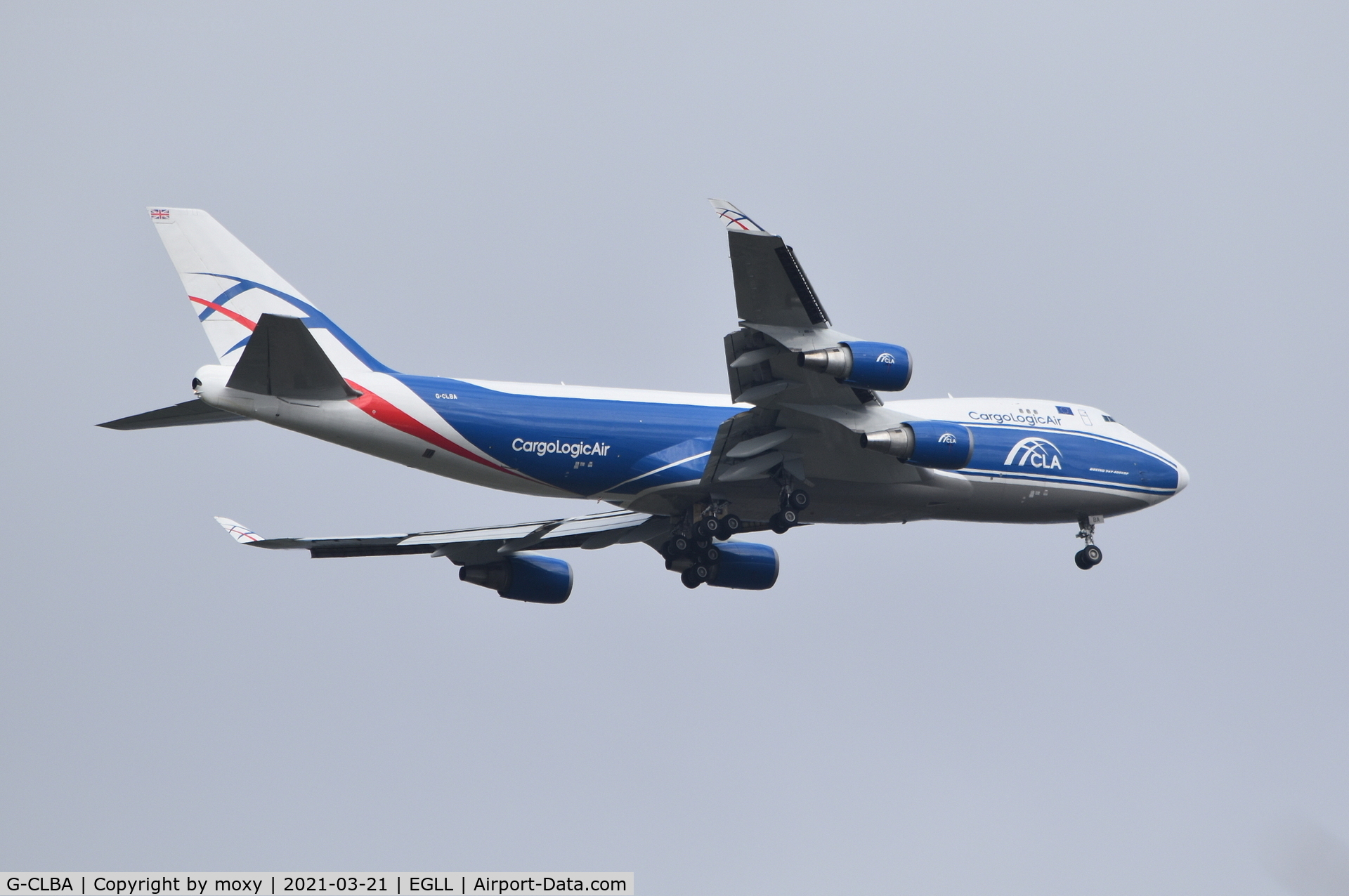 G-CLBA, 2004 Boeing 747-428F C/N 32870, Boeing 747-428F on finals to 9R London Heathrow.