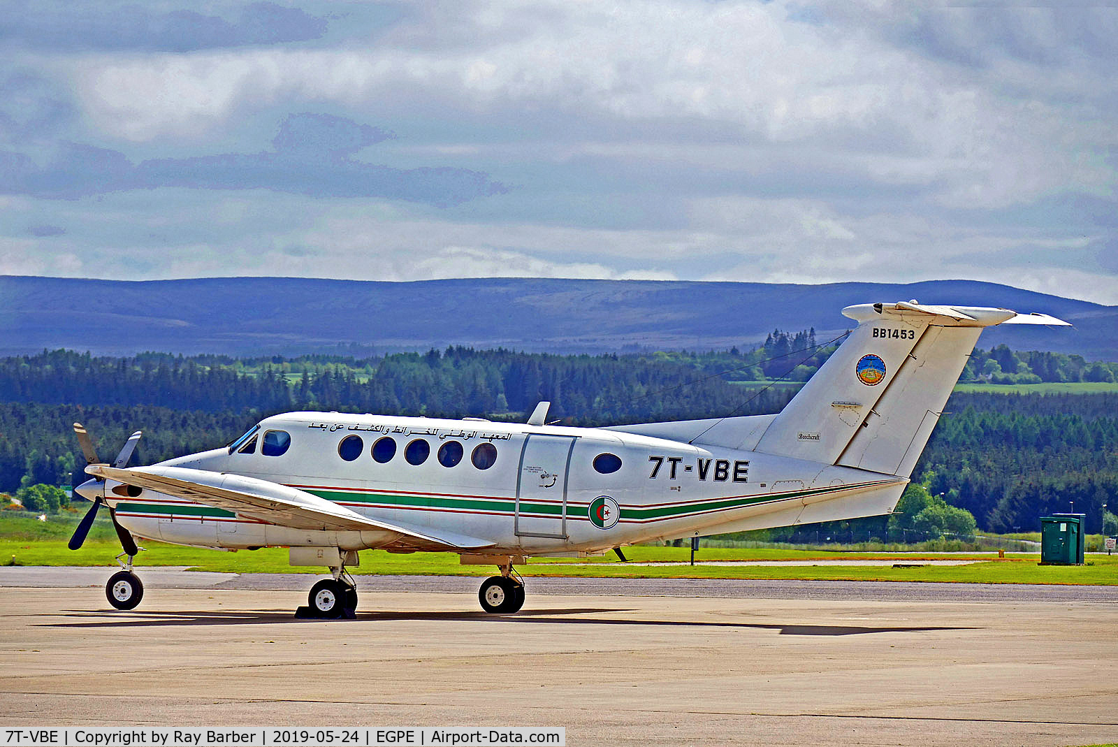 7T-VBE, 1993 Beech B200 King Air C/N BB-1453, 7T-VBE   Beech B200 Super King Air [BB-1453] (National Institute of Cartography) Inverness (Dalcross)~G 24/05/2019