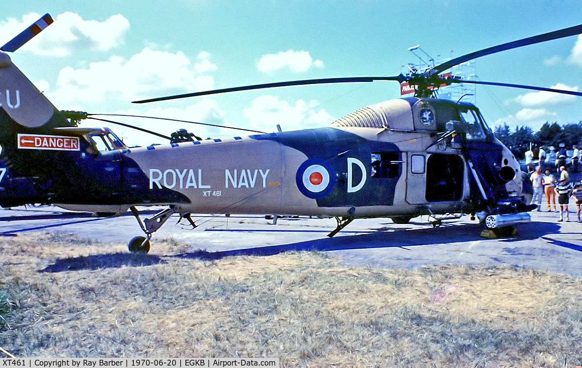 XT461, 1965 Westland Wessex HU.5 C/N WA283, XT461   Westland Wessex HU.5 [WA/283] (Royal Navy) Biggin Hill~G @ 20/06/1970