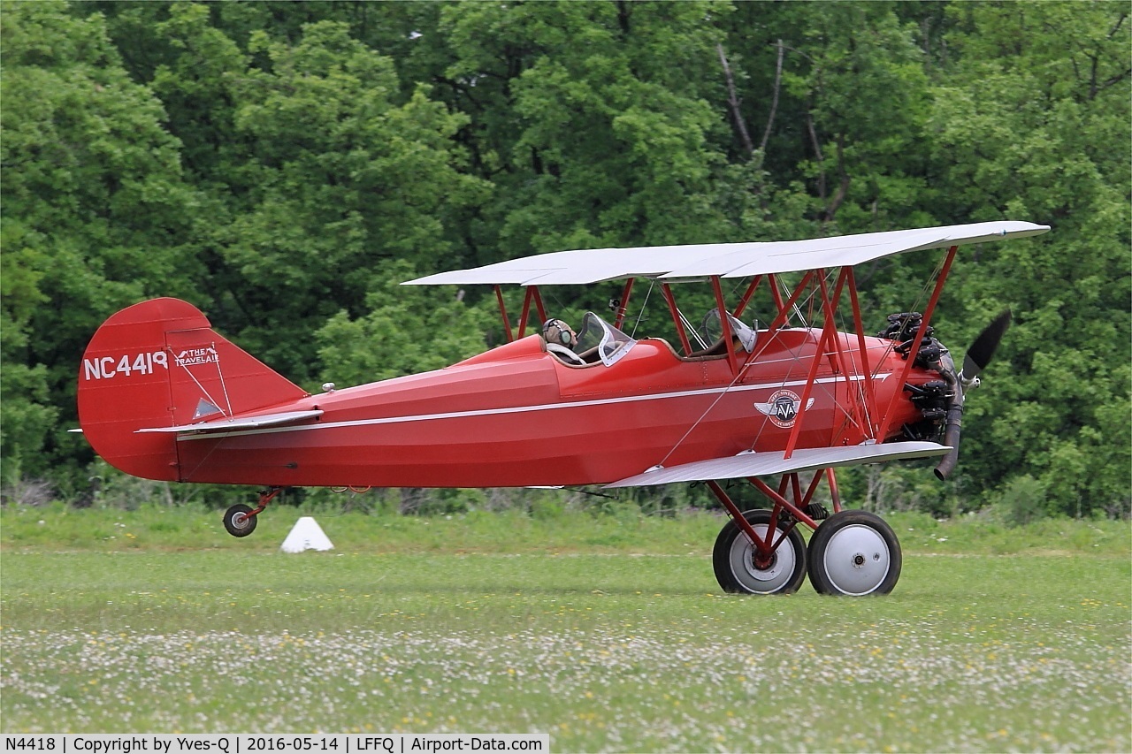 N4418, 1928 Curtiss-Wright Travel Air 4000 C/N 378, Curtiss Wright TRAVEL AIR 4000, Take off, La Ferté-Alais airfield (LFFQ) Air show 2016