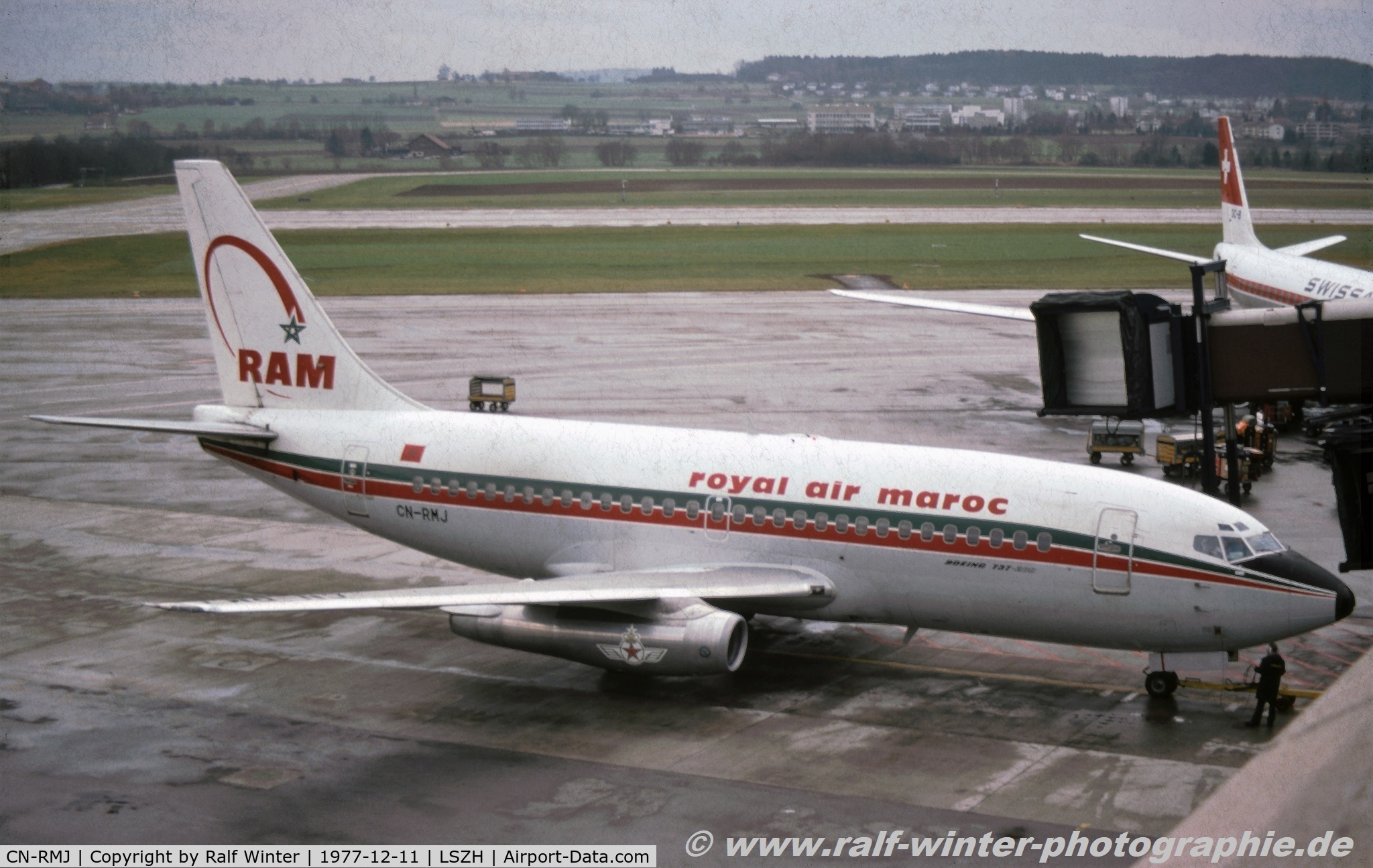 CN-RMJ, 1976 Boeing 737-2B6 C/N 21215, Boeing 737-2B6 - AT RAM Royal Air Maroc 'Oujda' scrapped 2009 - 21215 - CN-RMJ - 11.12.1977 - ZRH