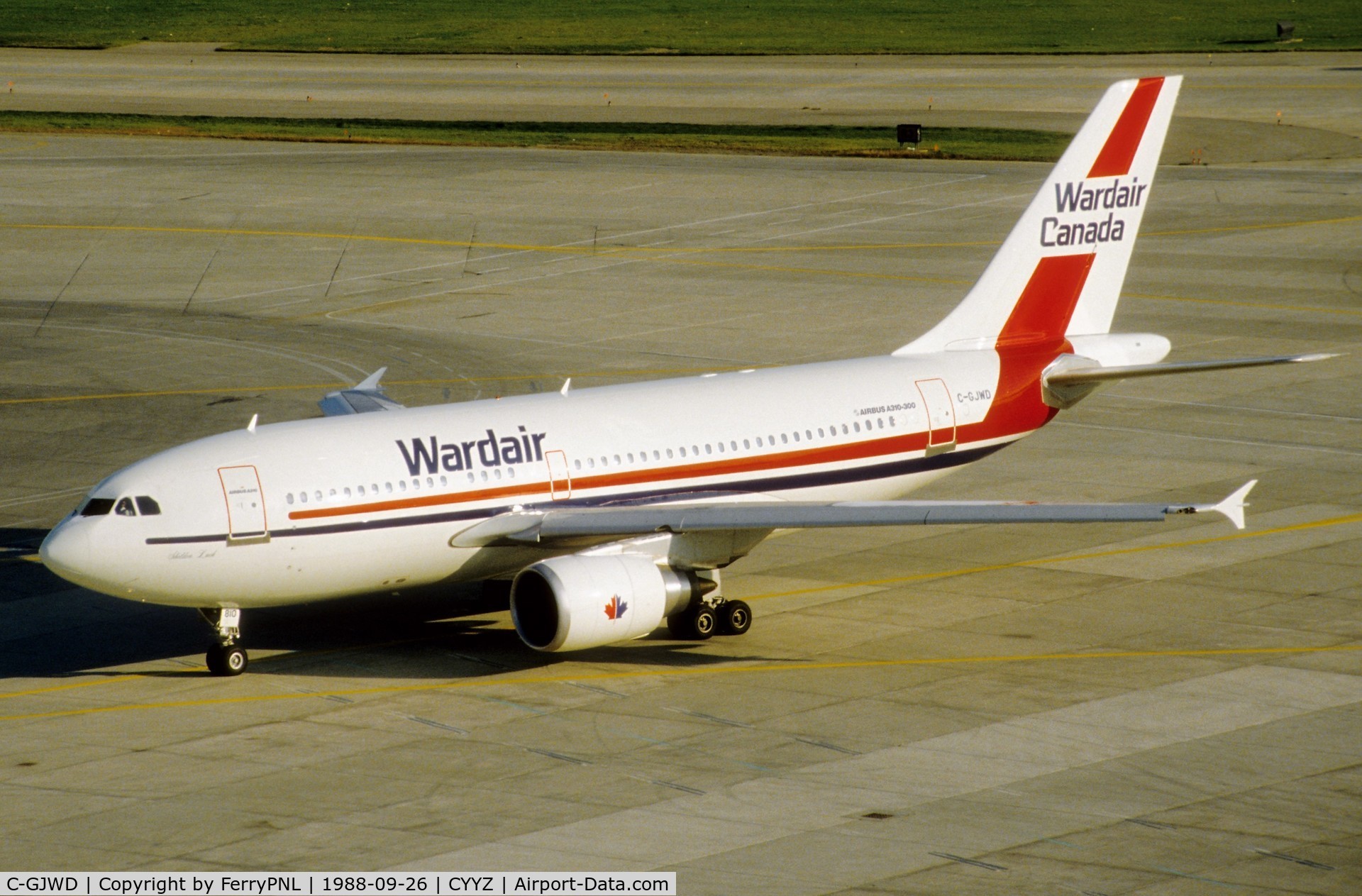 C-GJWD, 1988 Airbus A310-304/ET C/N 475, Wardair A310