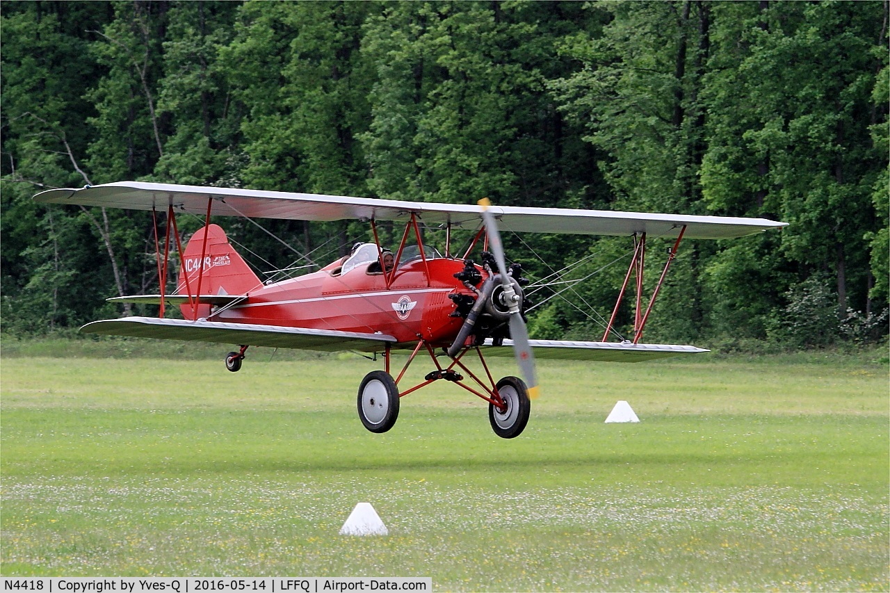 N4418, 1928 Curtiss-Wright Travel Air 4000 C/N 378, Curtiss Wright TRAVEL AIR 4000, Landing, La Ferté-Alais airfield (LFFQ) Airshow 2016