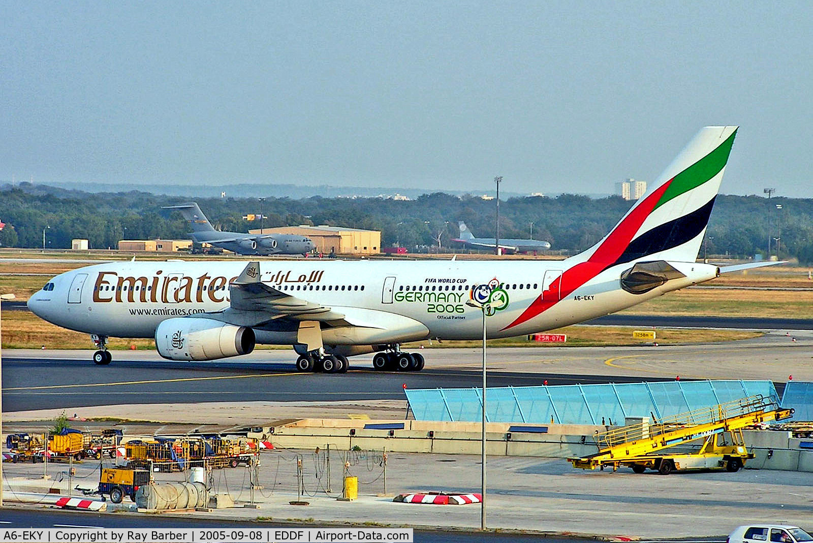 A6-EKY, 2000 Airbus A330-243 C/N 328, A6-EKY   Airbus A330-243 [328] (Emirates Airlines) Frankfurt Int'l~D 08/09/2005