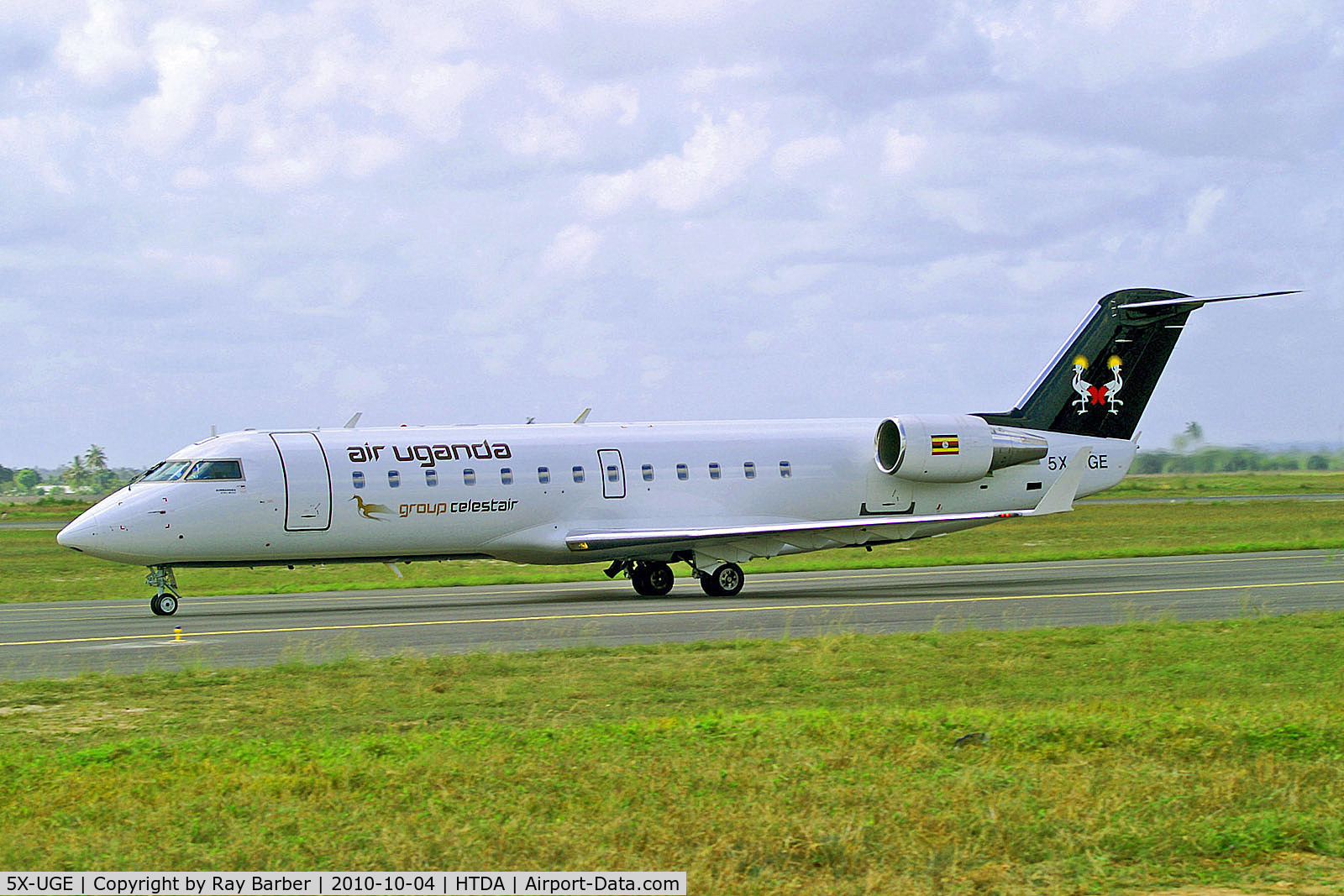 5X-UGE, 1999 Canadair CRJ-200ER (CL-600-2B19) C/N 7356, 5X-UGE   Canadair CRJ-200 [7356] (Air Uganda) Dar Es Salaam~5H 04/10/2010