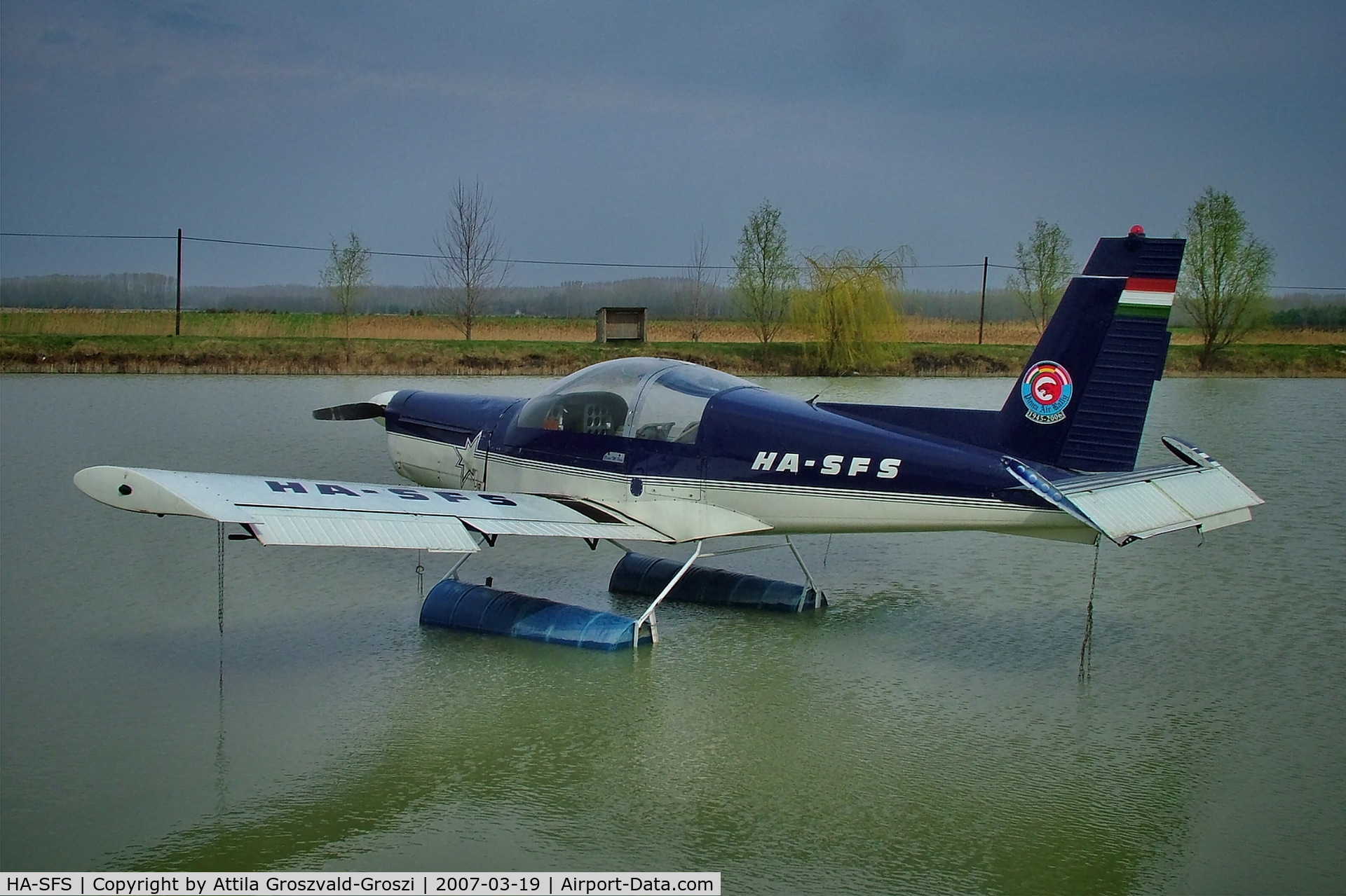 HA-SFS, 1981 Zlin Z-142 C/N 0237, Exhibited on the outskirts of Bócsa village on a fishing lake. Hungary