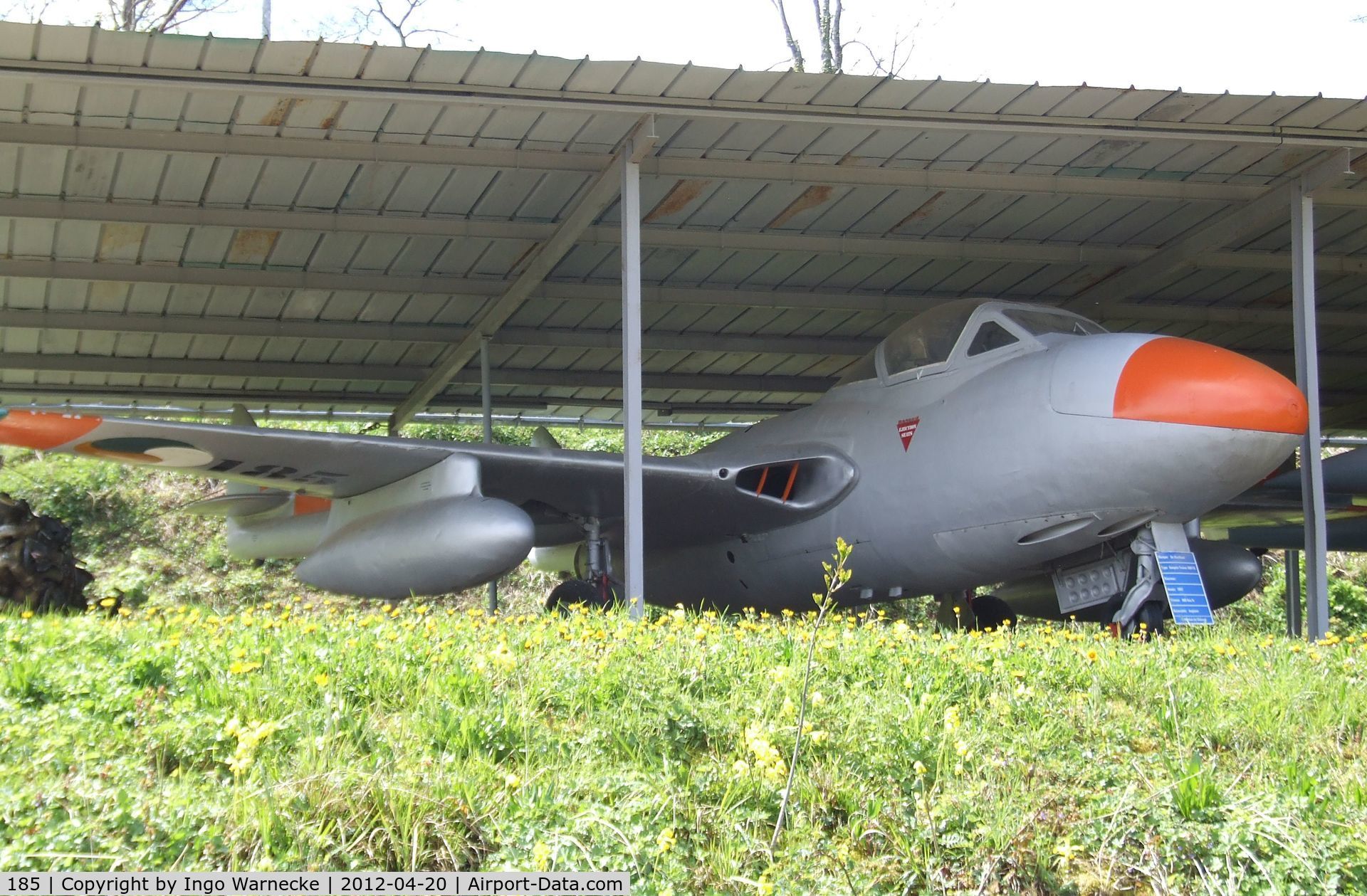 185, De Havilland DH-115 Vampire T.55 C/N 15775, De Havilland D.H.115 Vampire T55 at the Musee de l'Aviation du Chateau, Savigny-les-Beaune