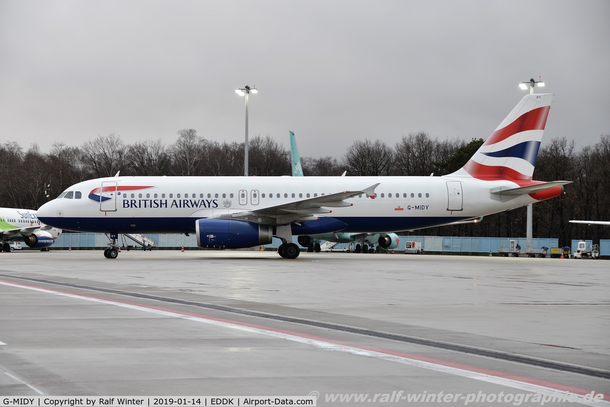 G-MIDY, 1999 Airbus A320-232 C/N 1014, Airbus A320-232 - BA BAW British Airways - 1014 - G-MIDY - 14.01.2019 - CGN