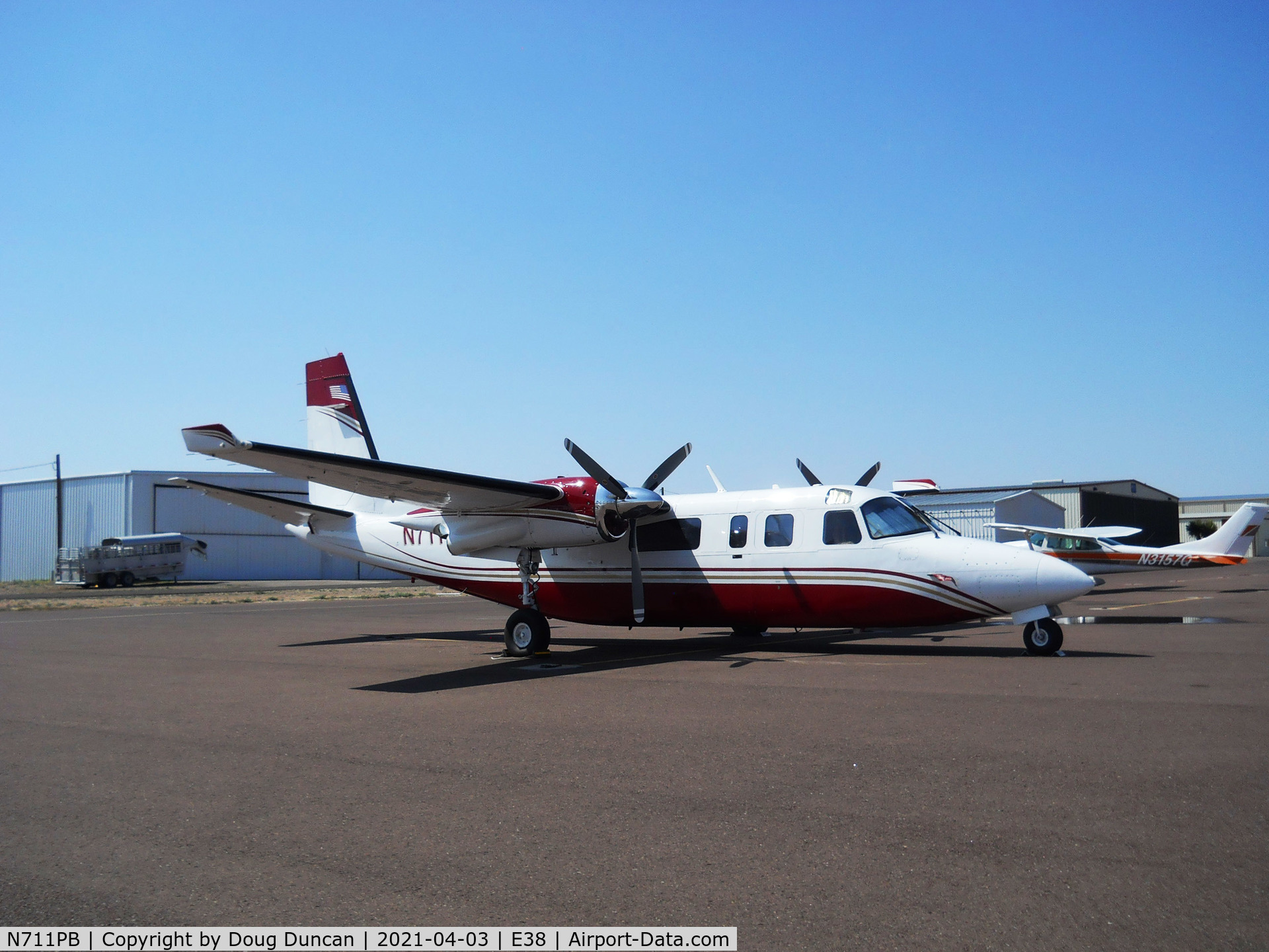 N711PB, 1976 Rockwell International 690B C/N 11356, Found on the ramp at Alpine-Casparis Airport in Alpine, Texas