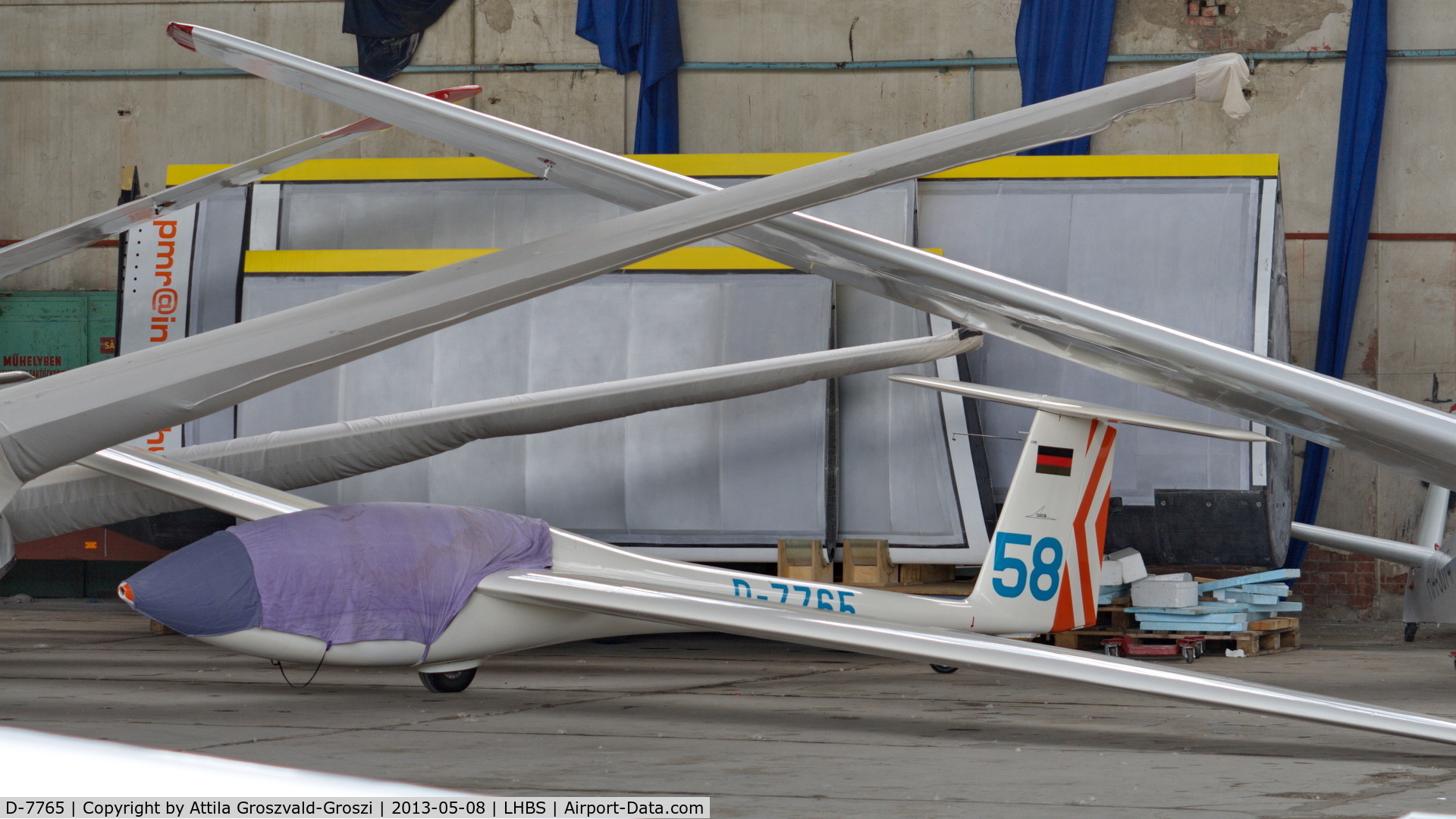 D-7765, 1980 Grob G-102 Astir CS Jeans C/N 2220, LHBS - Budaörs Airport, Hungary