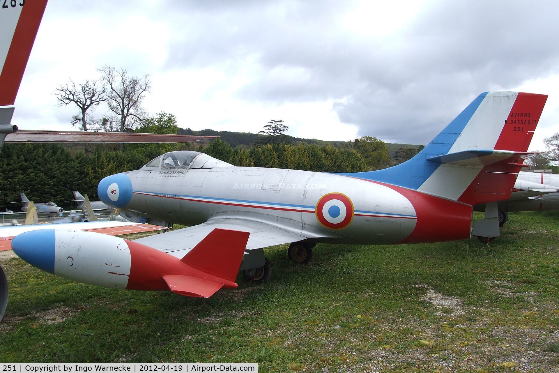 251, Dassault MD-450 Ouragan C/N 215, Dassault MD.450 Ouragan at the Musee de l'Aviation du Chateau, Savigny-les-Beaune