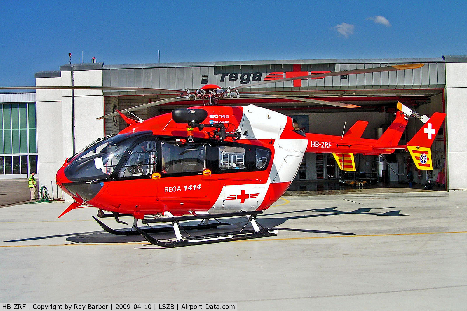 HB-ZRF, 2008 Eurocopter-Kawasaki EC-145 (BK-117C-2) C/N 9215, HB-ZRF   MBB/Kawasaki BK117C-2 [9215] (Schweiz Luft-Ambulanz AG) Bern Belp~HB 10/04/2009