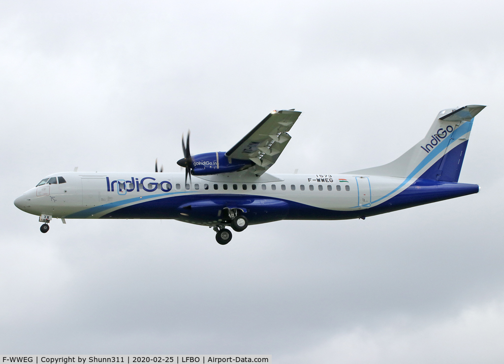 F-WWEG, 2020 ATR 72-600 C/N 1573, C/n 1573 - To be VT-IXW... Actually stored and not delivered...