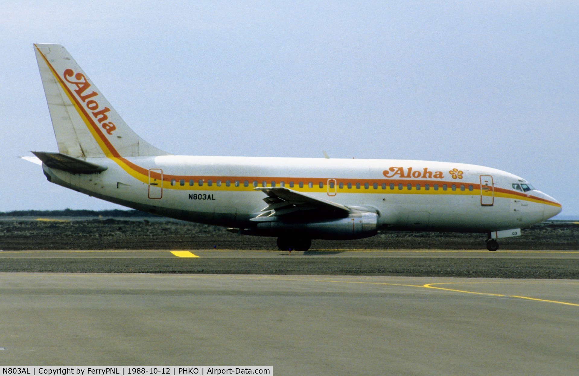 N803AL, 1970 Boeing 737-2V5 C/N 20206, Aloha B732 taxiing to the runway