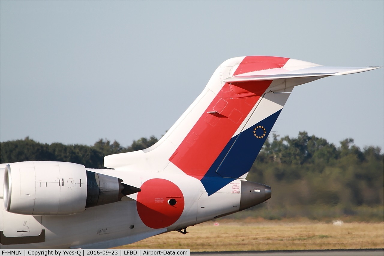 F-HMLN, 2012 Bombardier CRJ-1000EL NG (CL-600-2E25) C/N 19024, Bombardier CRJ 1000, Tail close up view, Bordeaux Mérignac airport (LFBD-BOD)