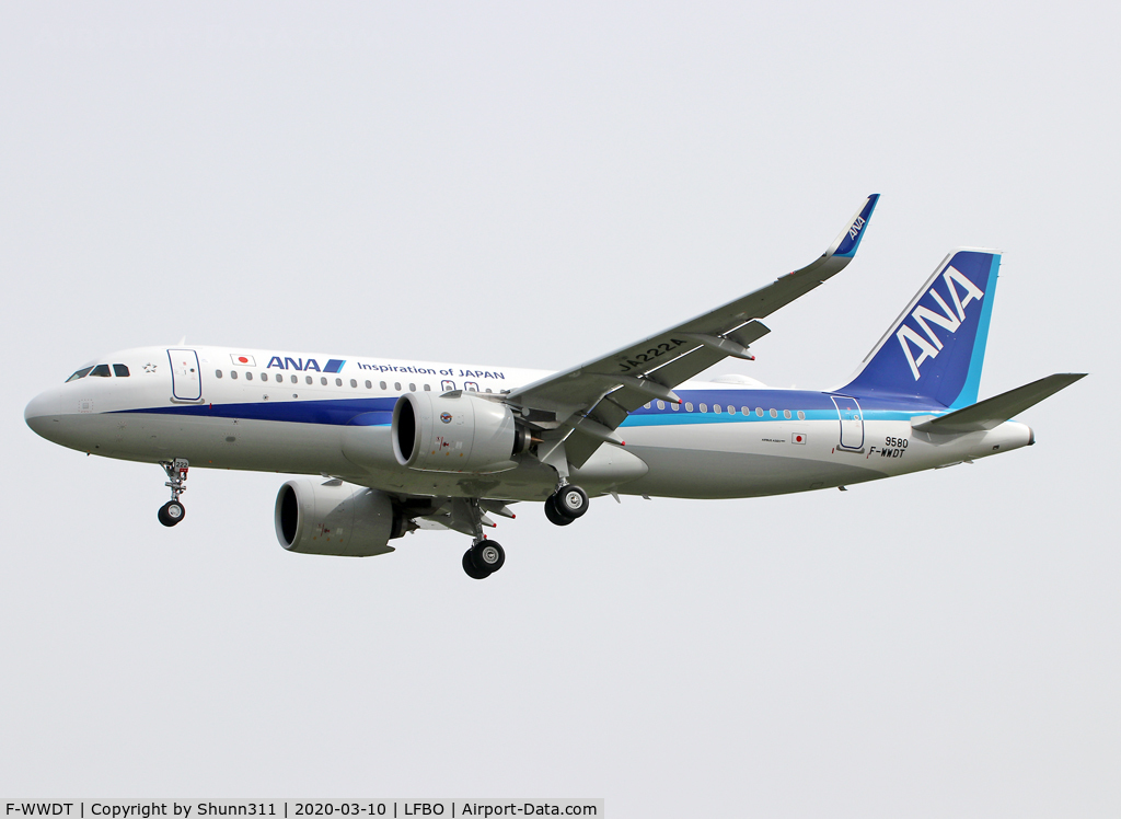 F-WWDT, 2020 Airbus A320-271N C/N 9580, C/n 9580 - To be JA222A